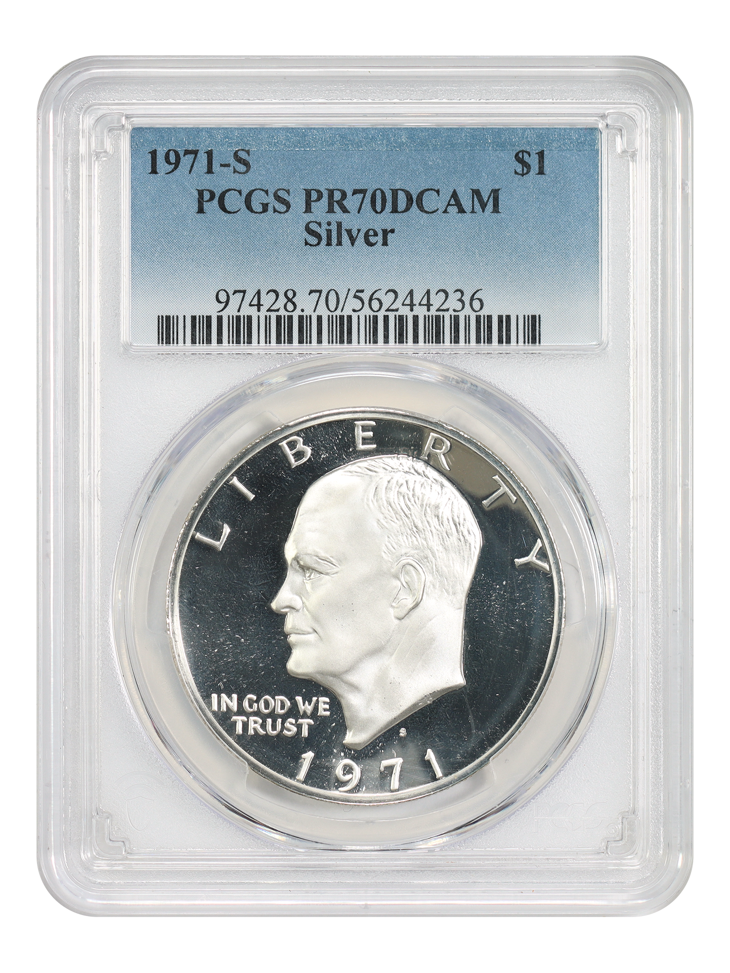 1971-S $1 PCGS PR70DCAM (Silver)