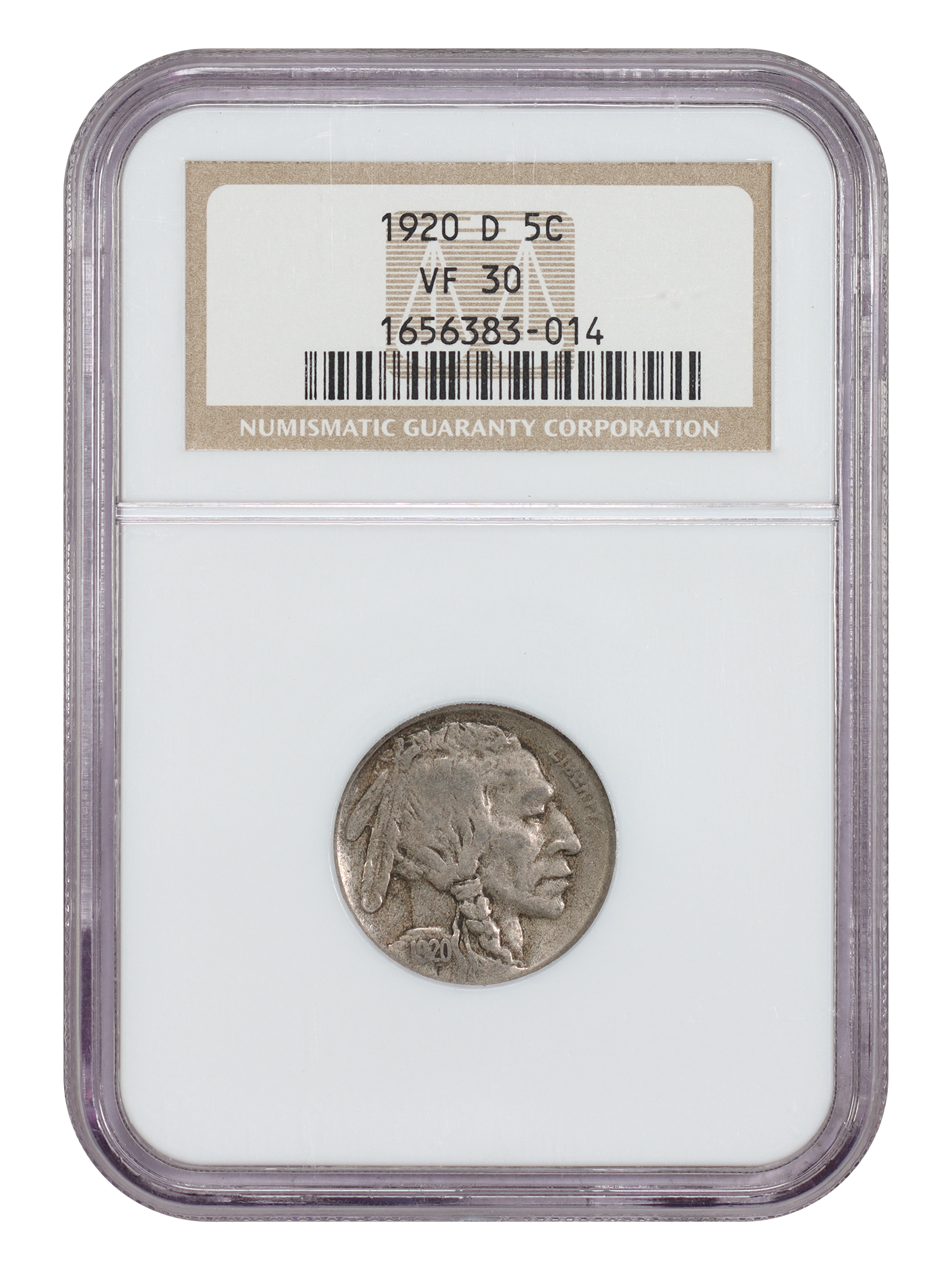 1920-D 5C NGC VF30
