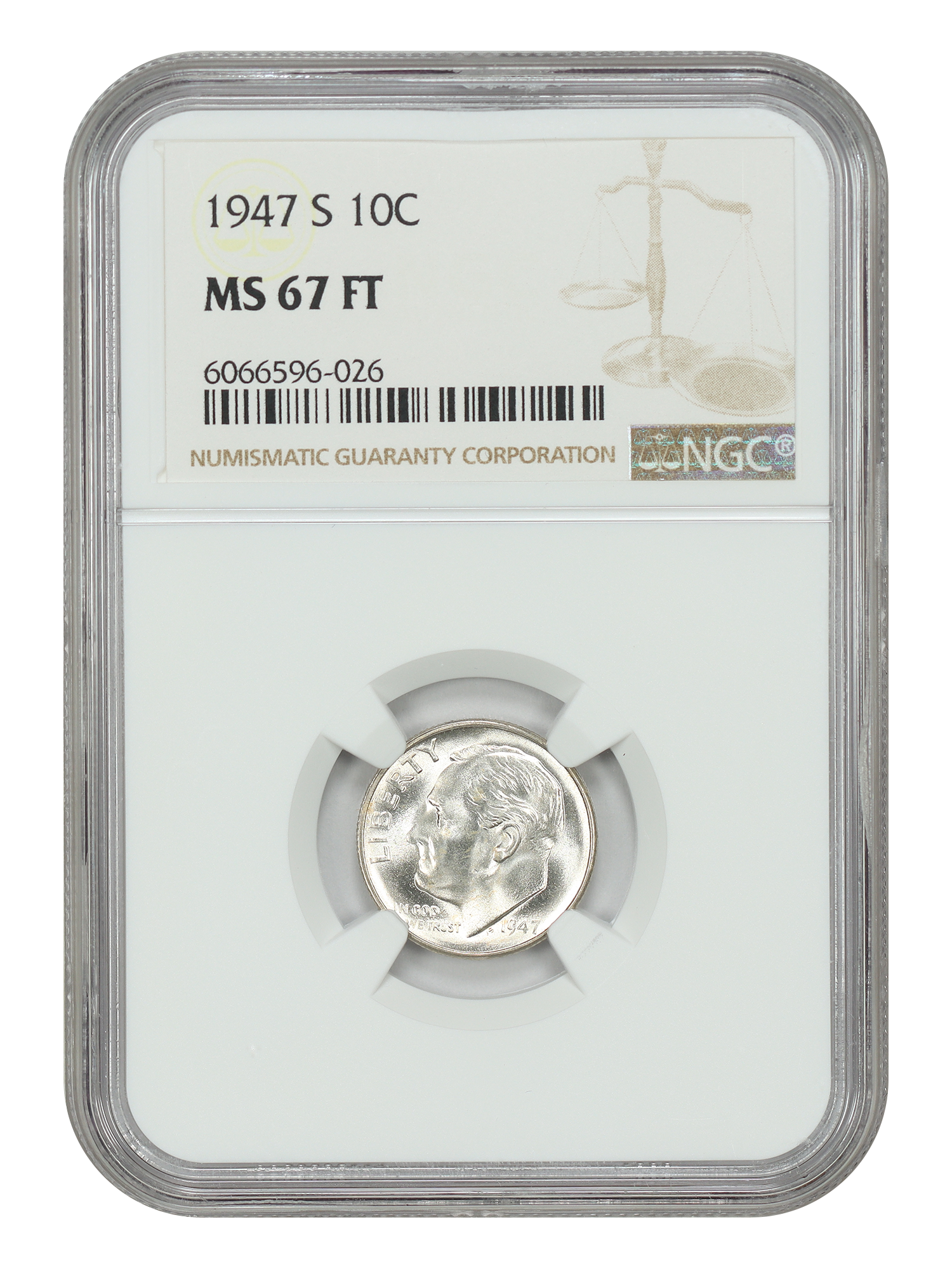 1947-S 10C NGC MS67FB