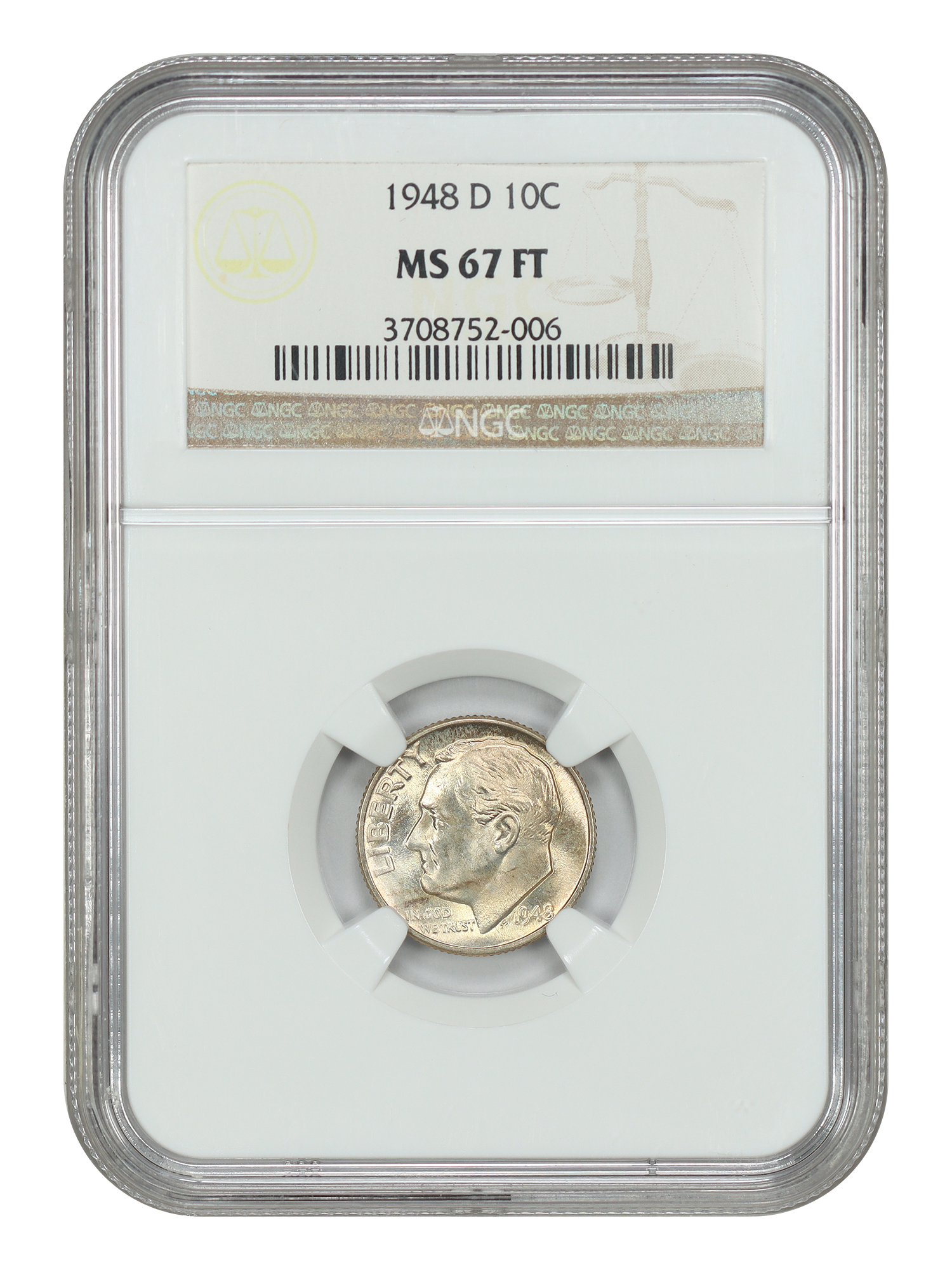 1948-D 10C NGC MS67FB