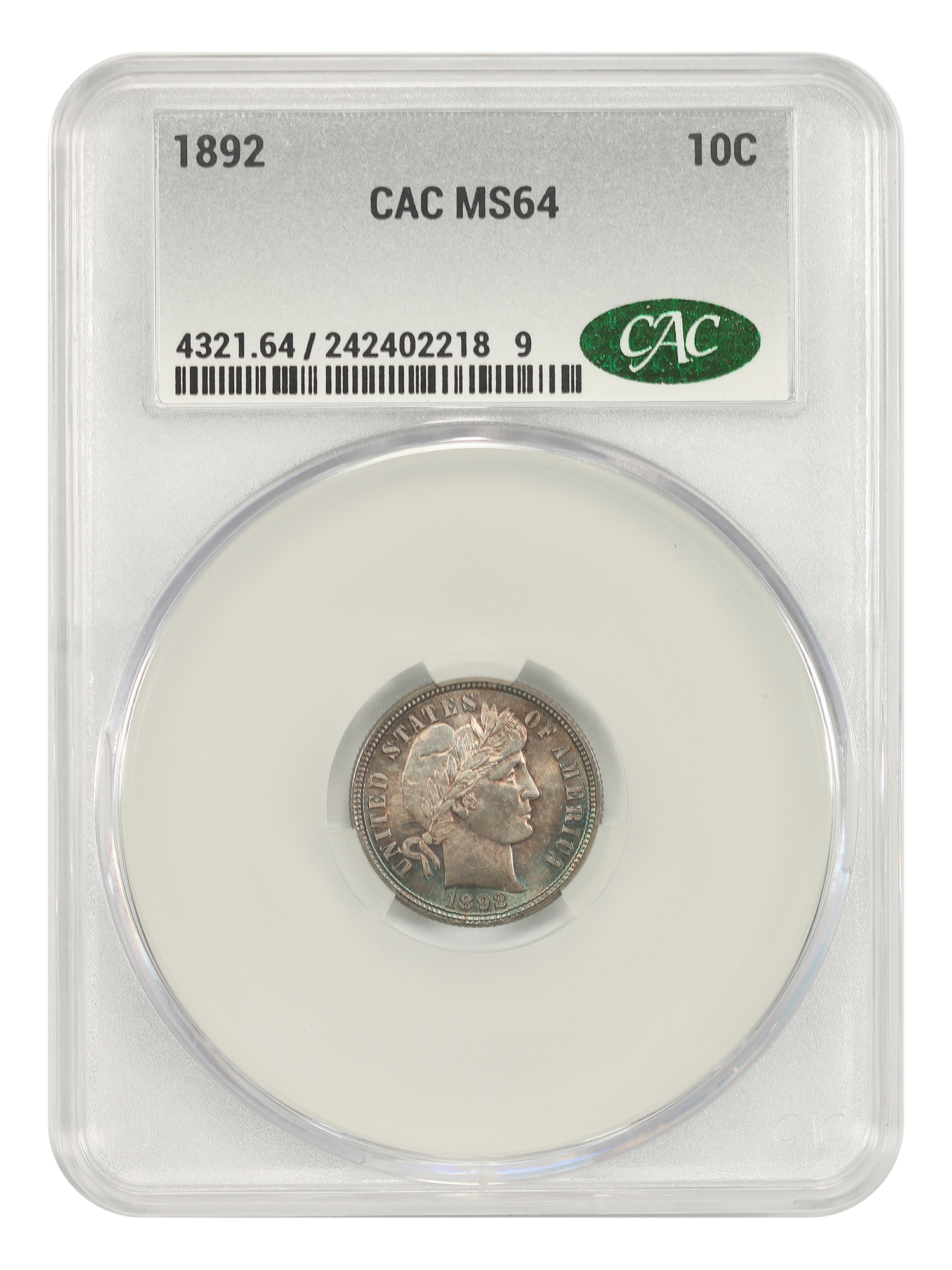1892 10C CACG MS64