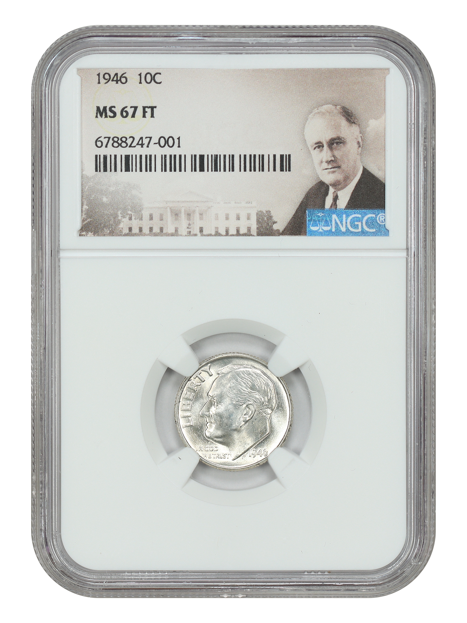 1946 10C NGC MS67FB