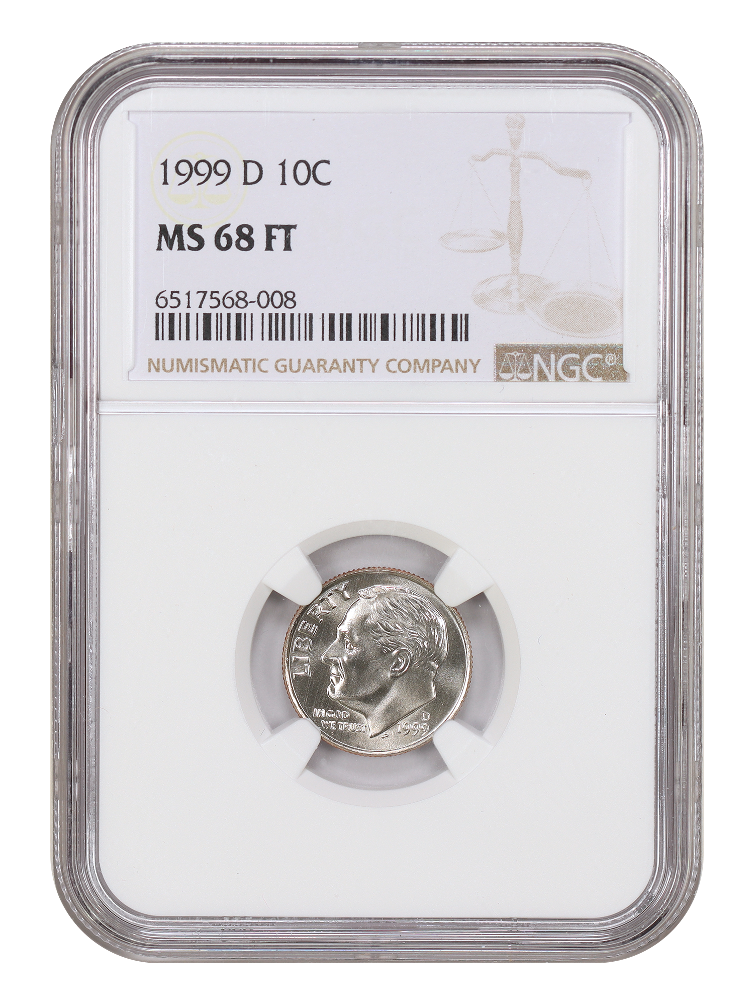 1999-D 10C NGC MS68FB