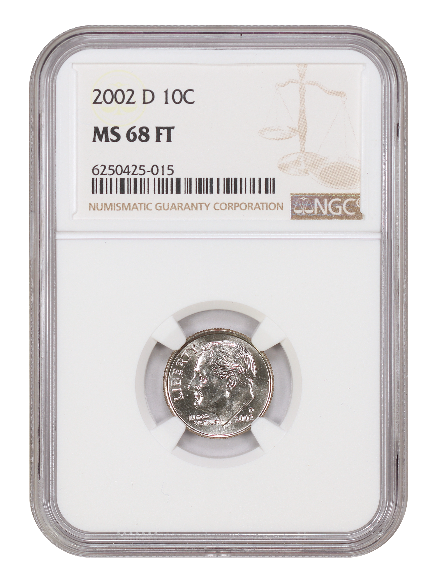 2002-D 10C NGC MS68FB