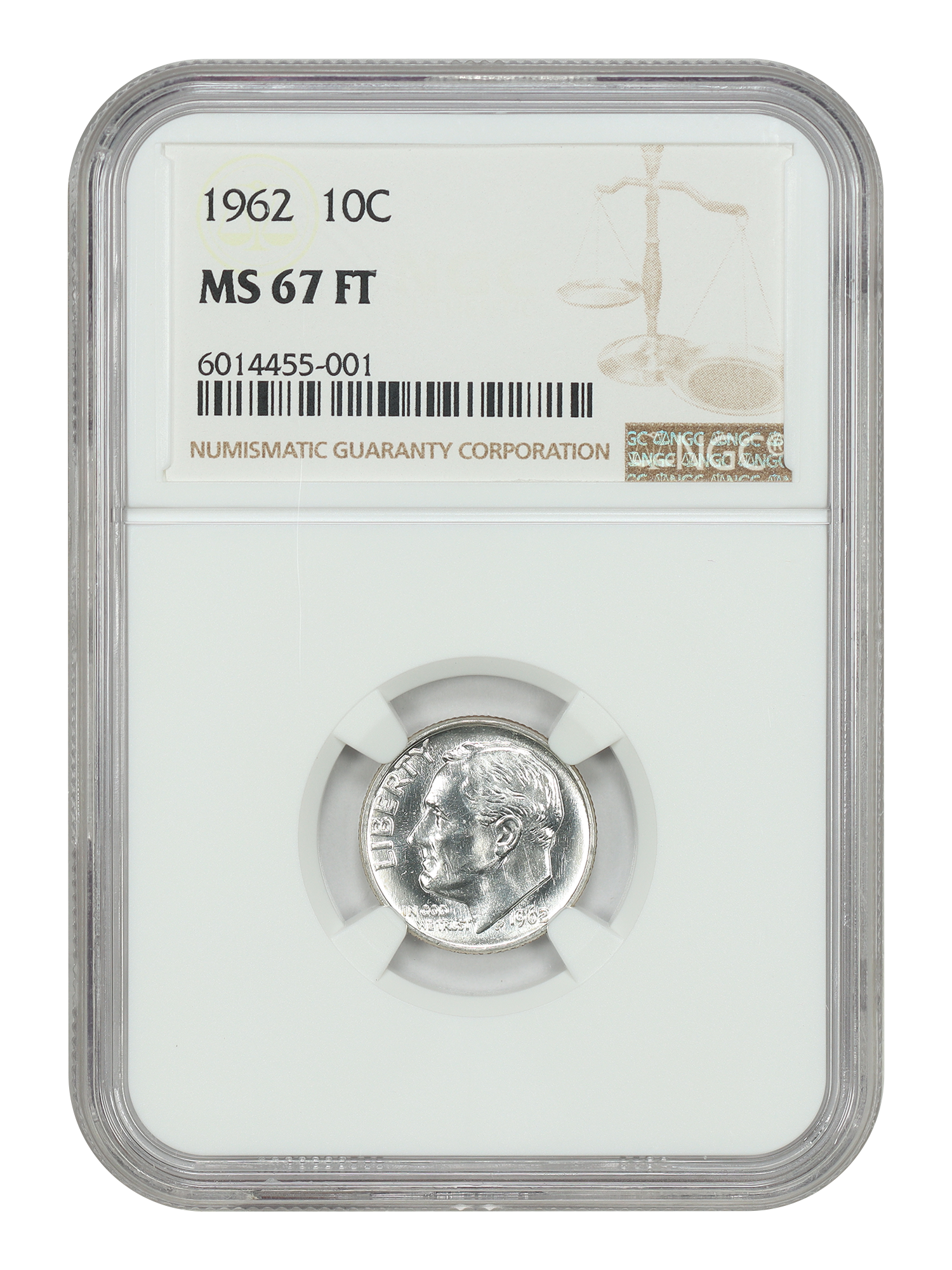 1962 10C NGC MS67FB