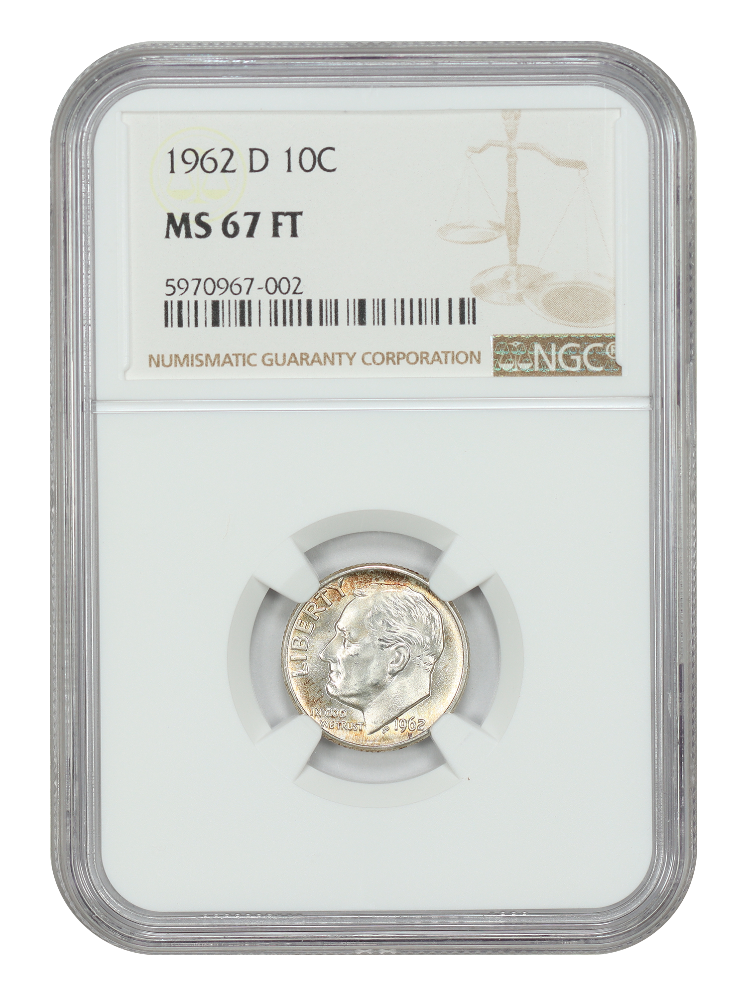 1962-D 10C NGC MS67FB