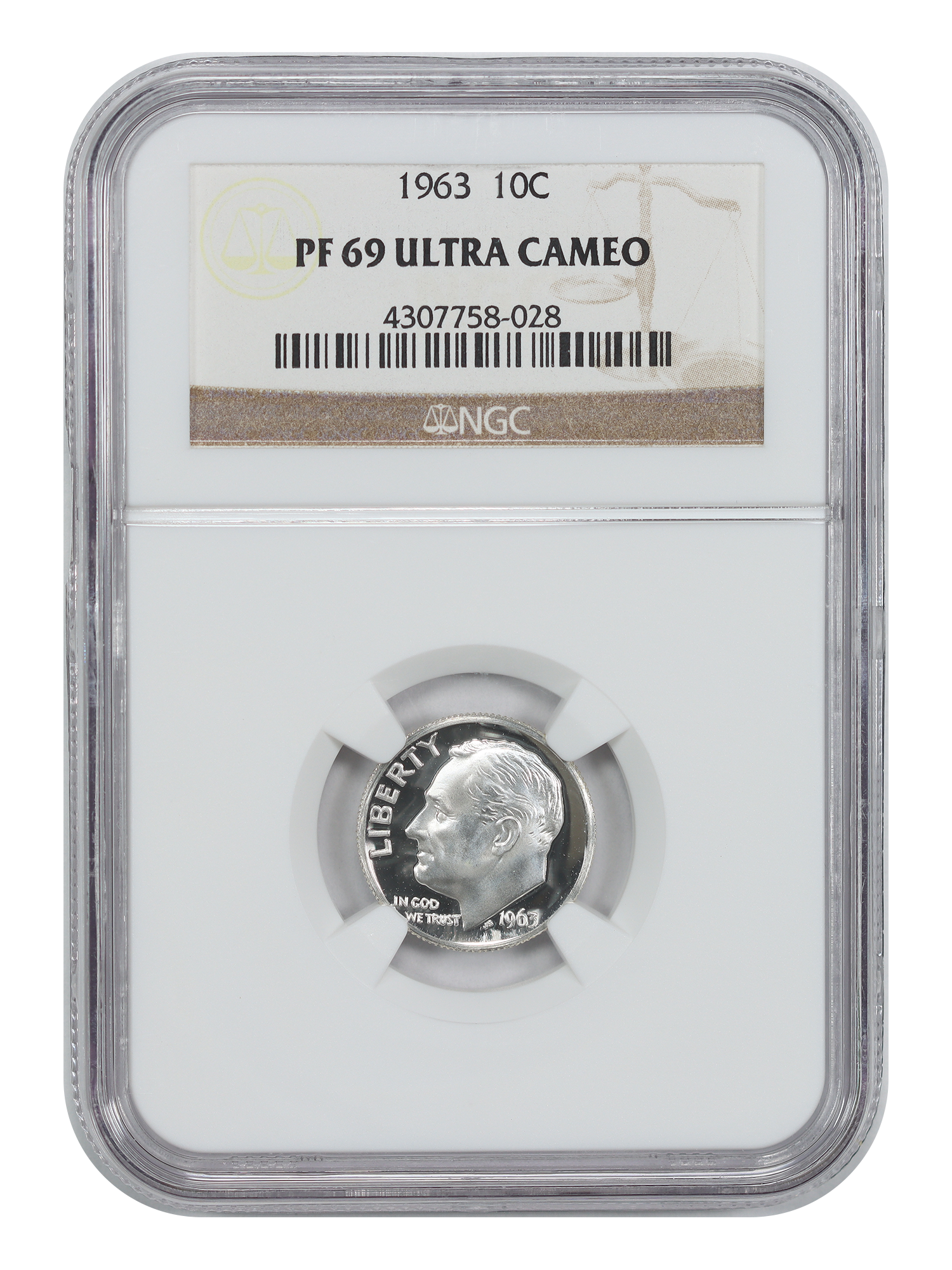 1963 10C NGC PR69DCAM