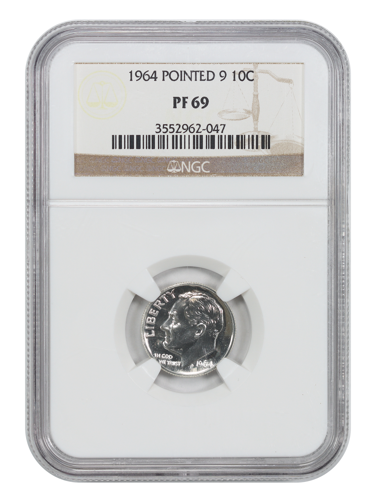 1964 10C NGC PR69 (Pointed 9)