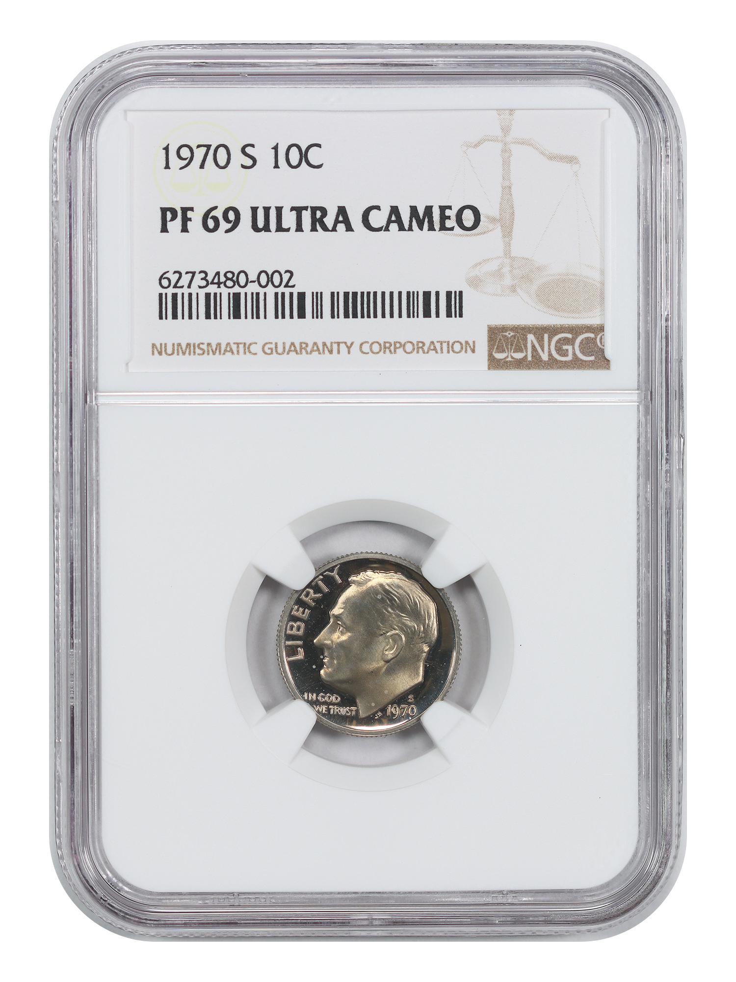1970-S 10C NGC PR69DCAM