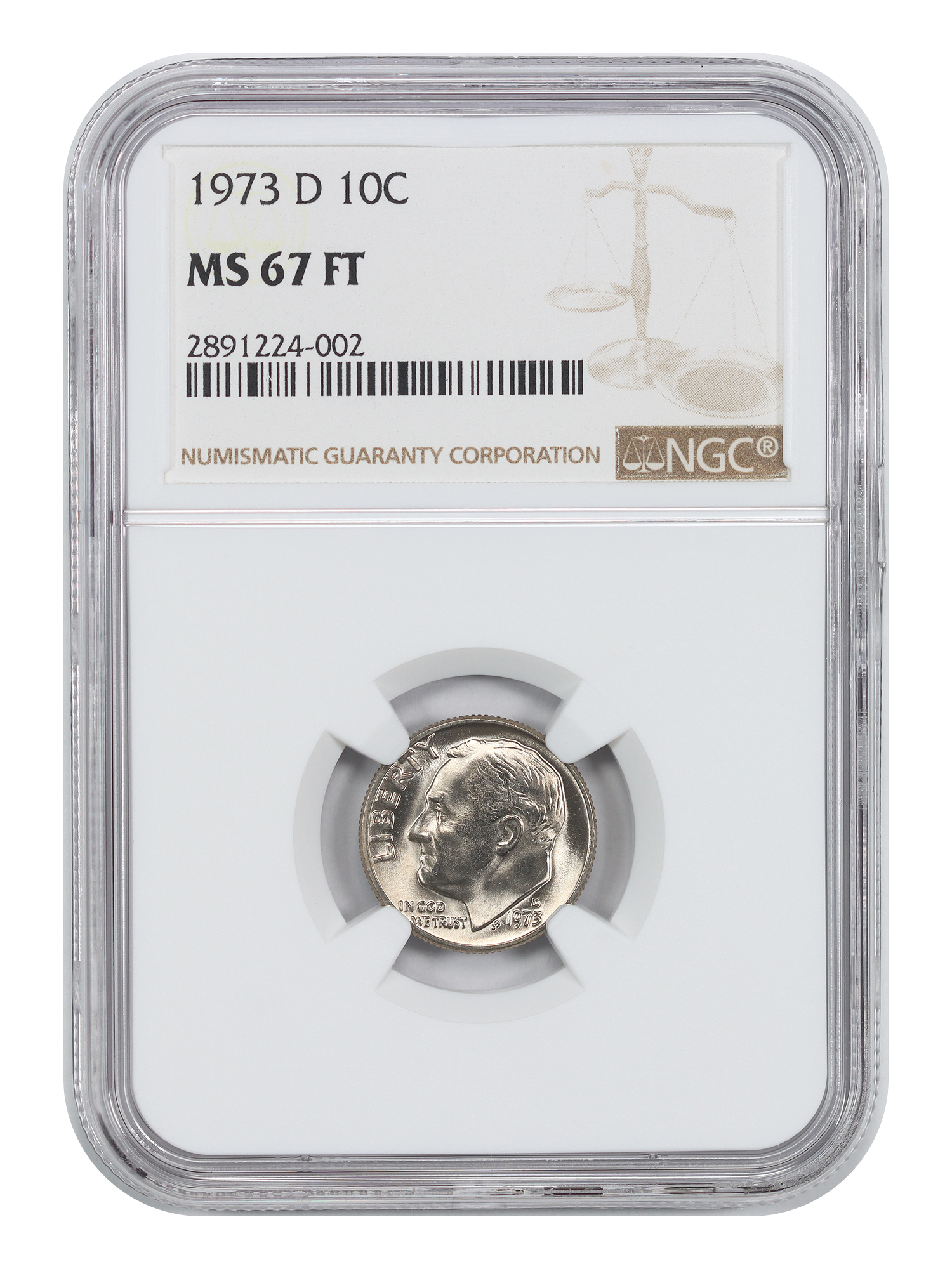 1973-D 10C NGC MS67FB