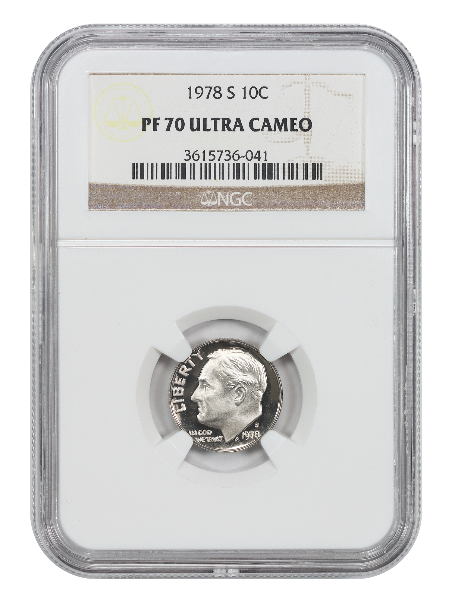 1978-S 10C NGC PR70DCAM