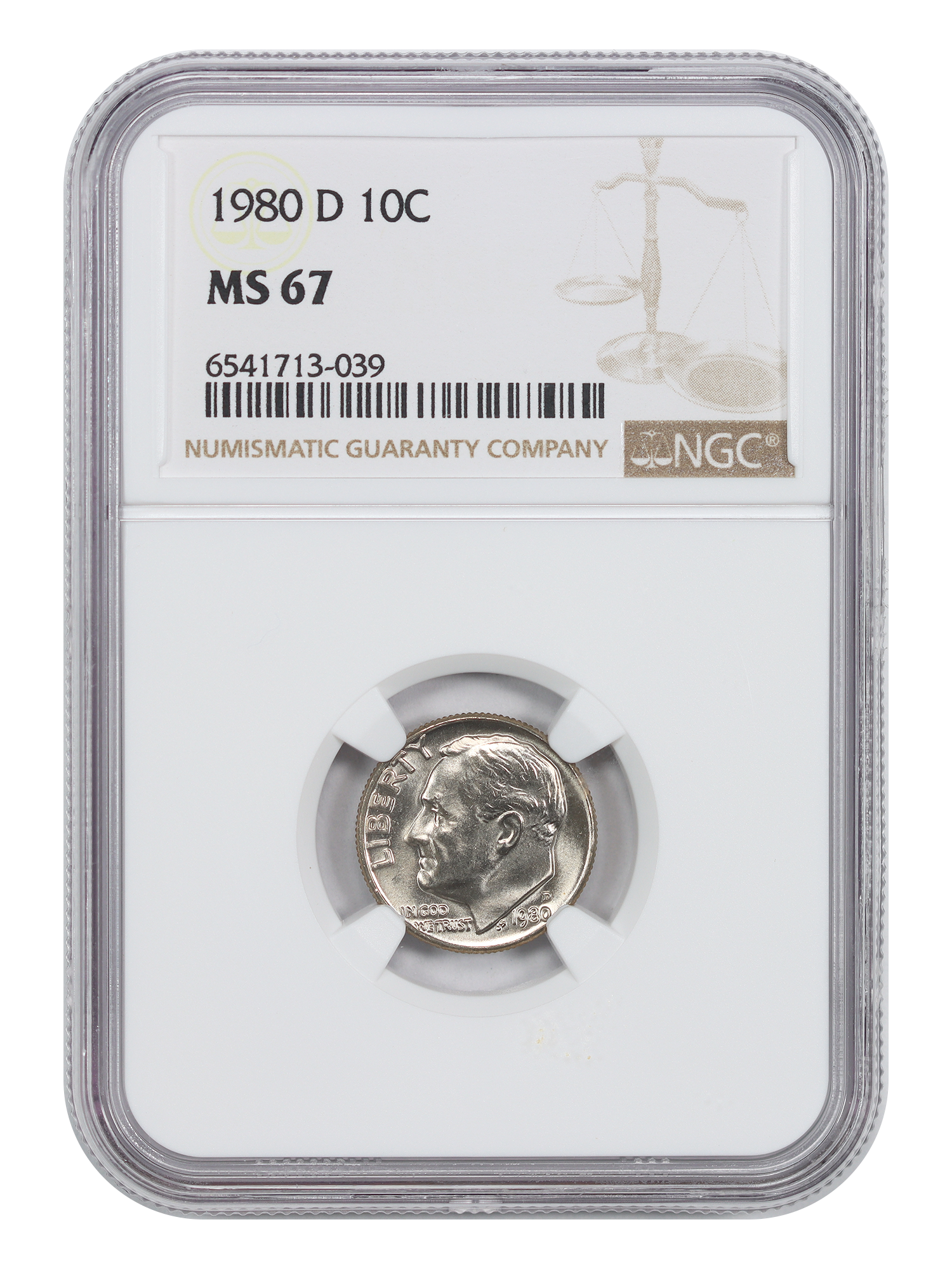 1980-D 10C NGC MS67