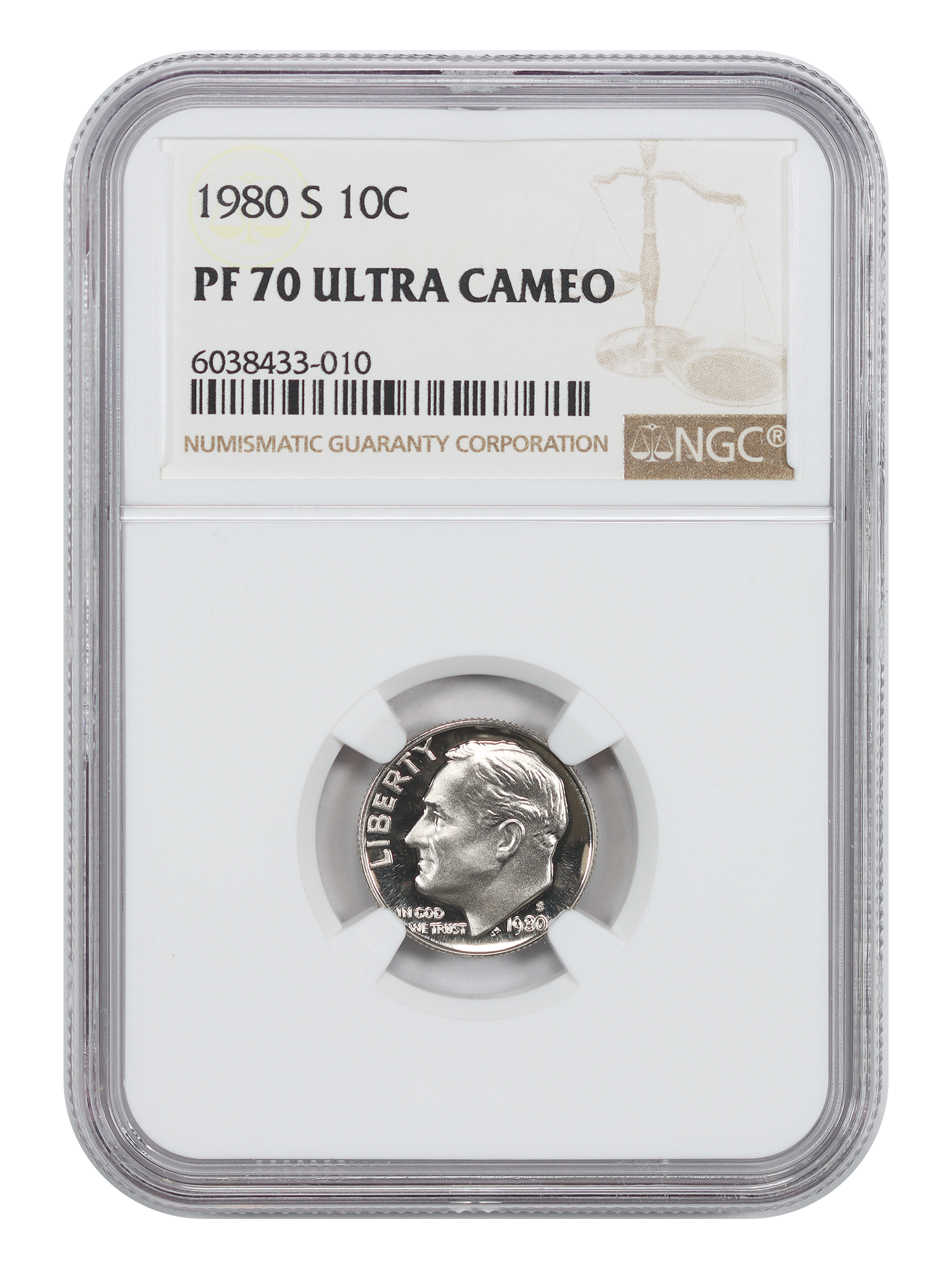 1980-S 10C NGC PR70DCAM