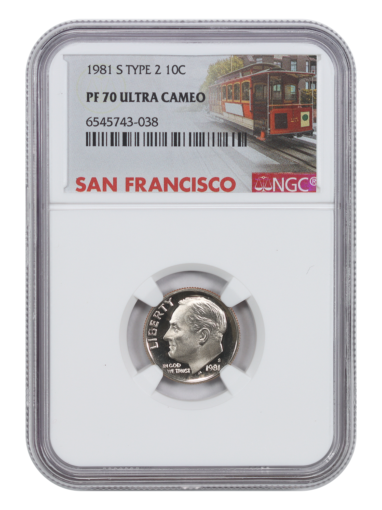 1981-S 10C NGC PR70DCAM (Type 2)