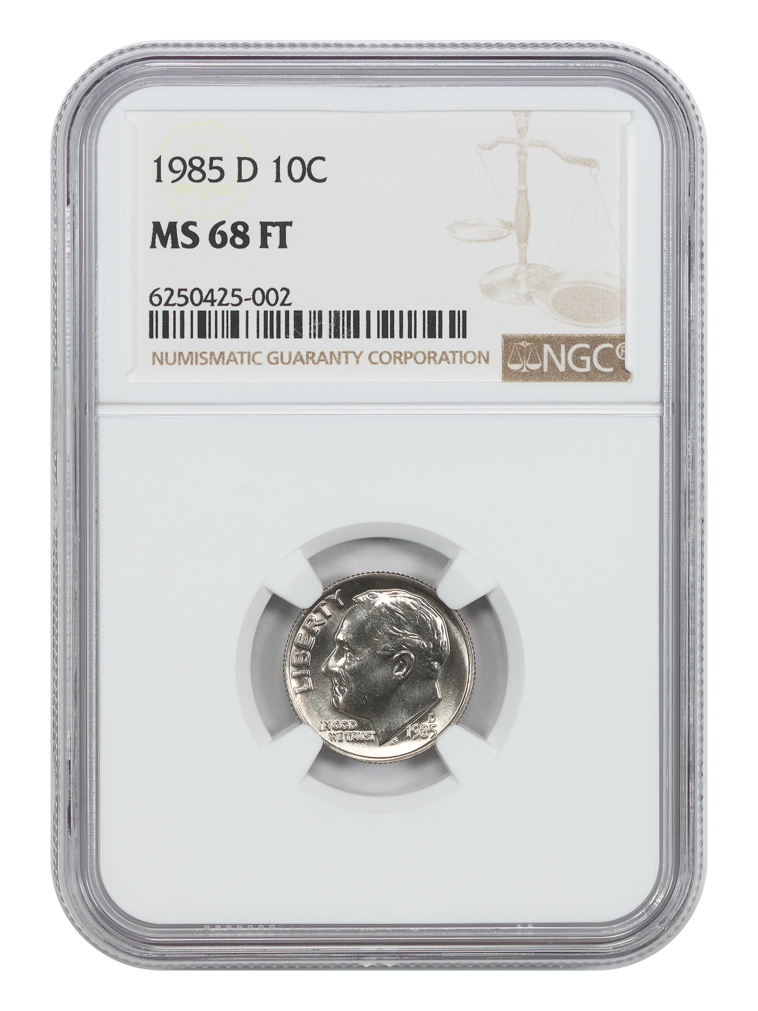 1985-D 10C NGC MS68FB