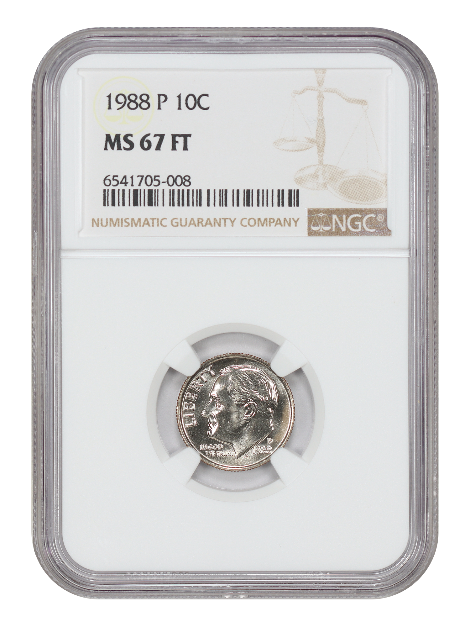 1988-P 10C NGC MS67FB