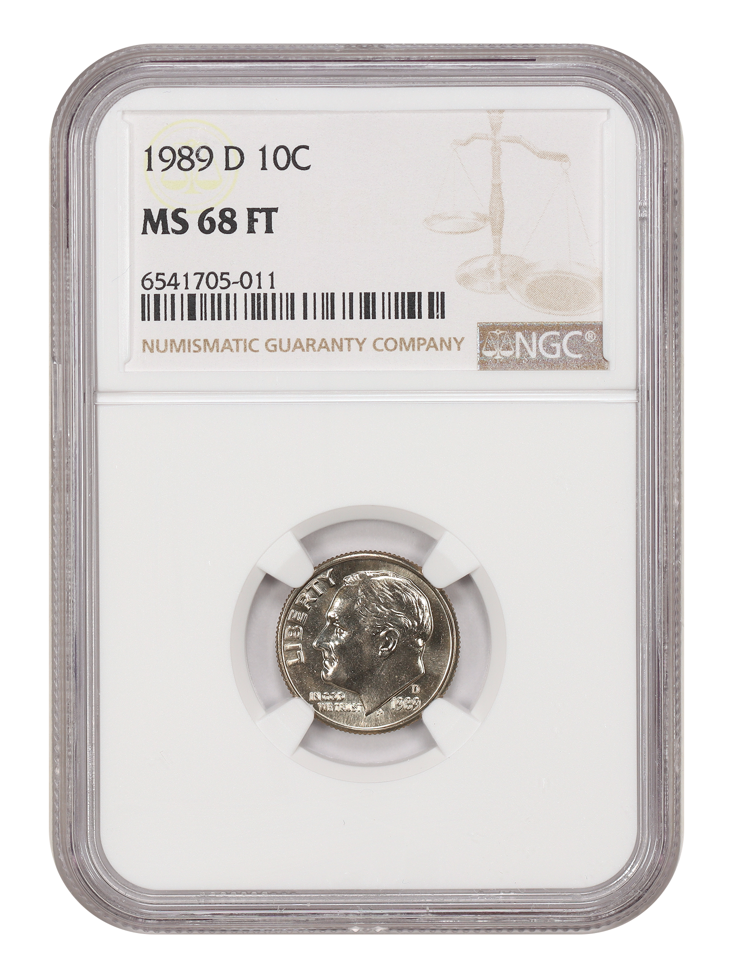 1989-D 10C NGC MS68FB
