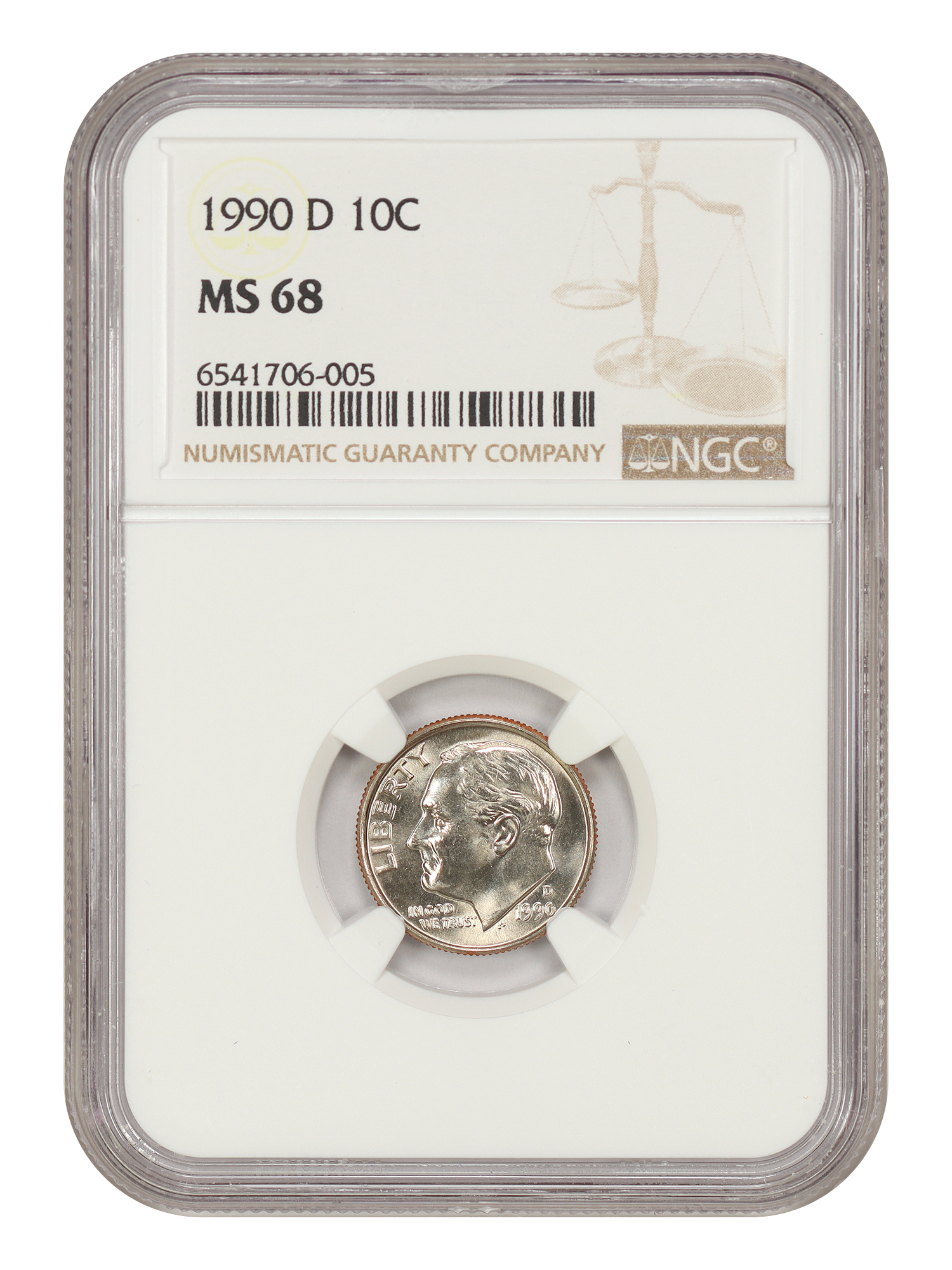 1990-D 10C NGC MS68