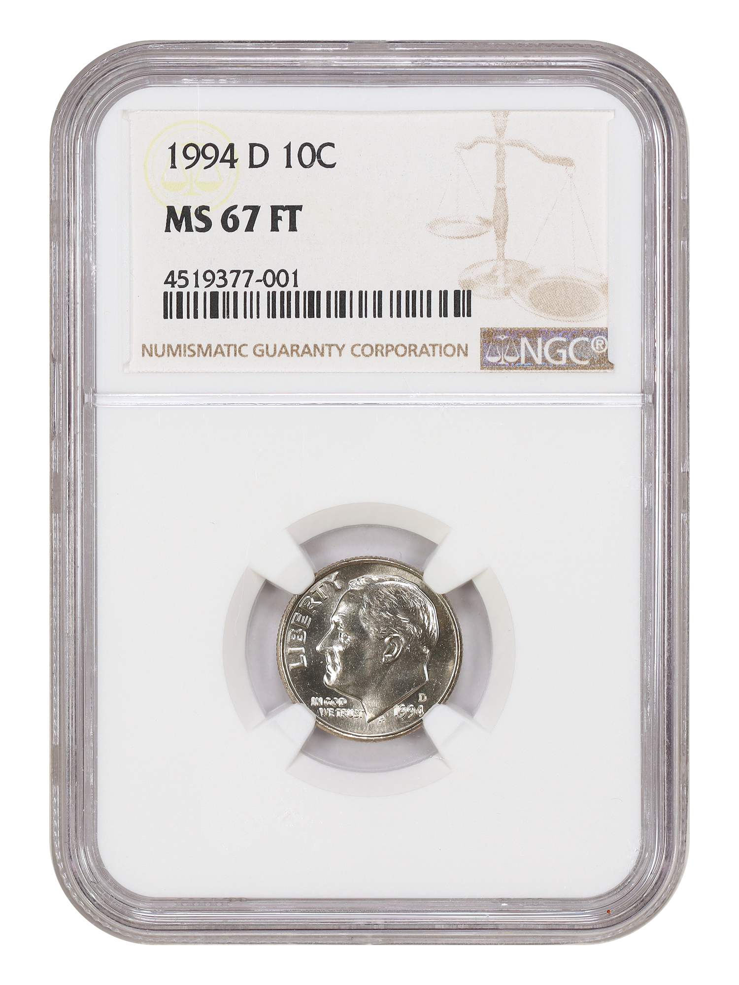 1994-D 10C NGC MS67FB