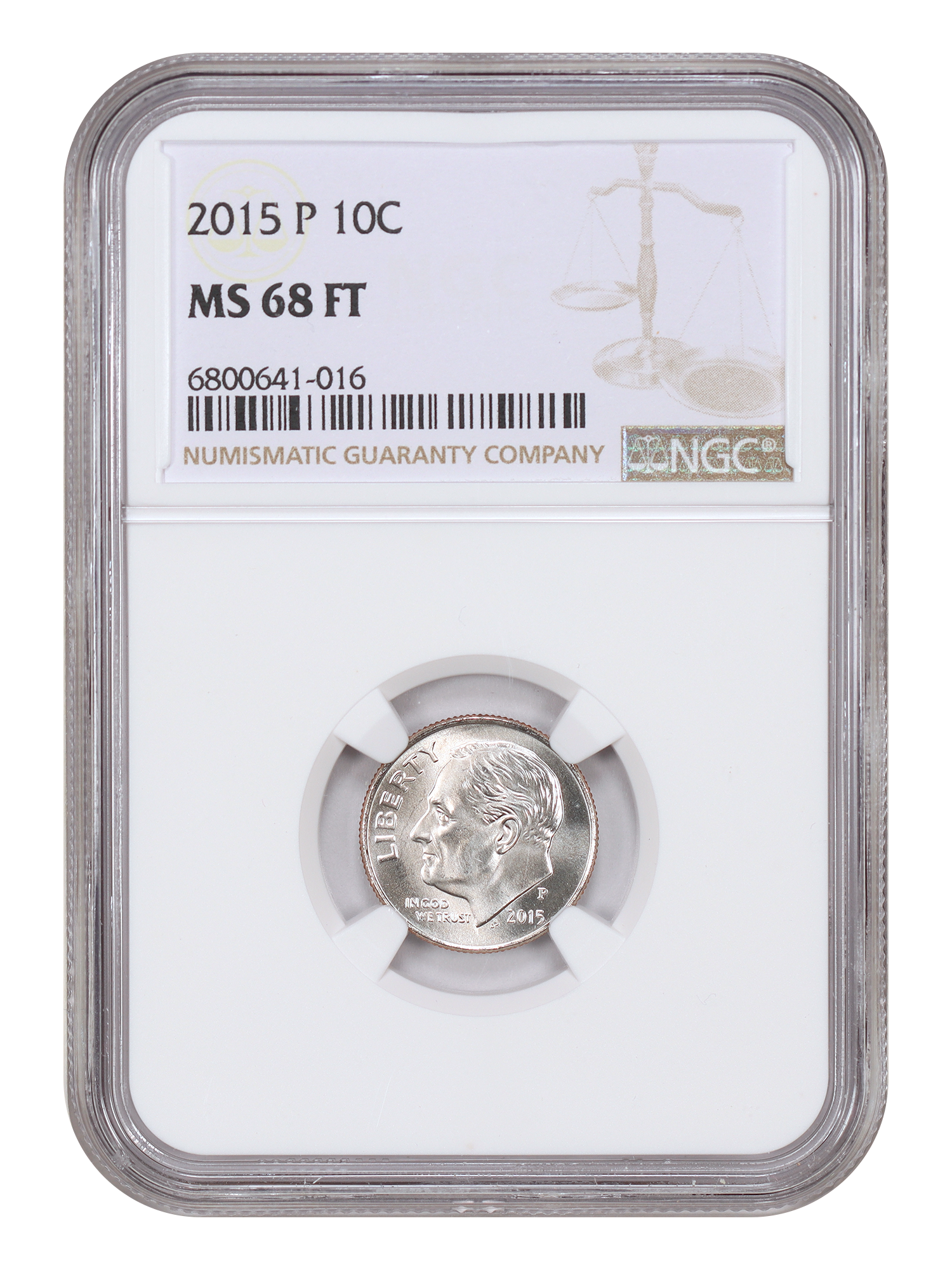 2015-P 10C NGC MS68FB