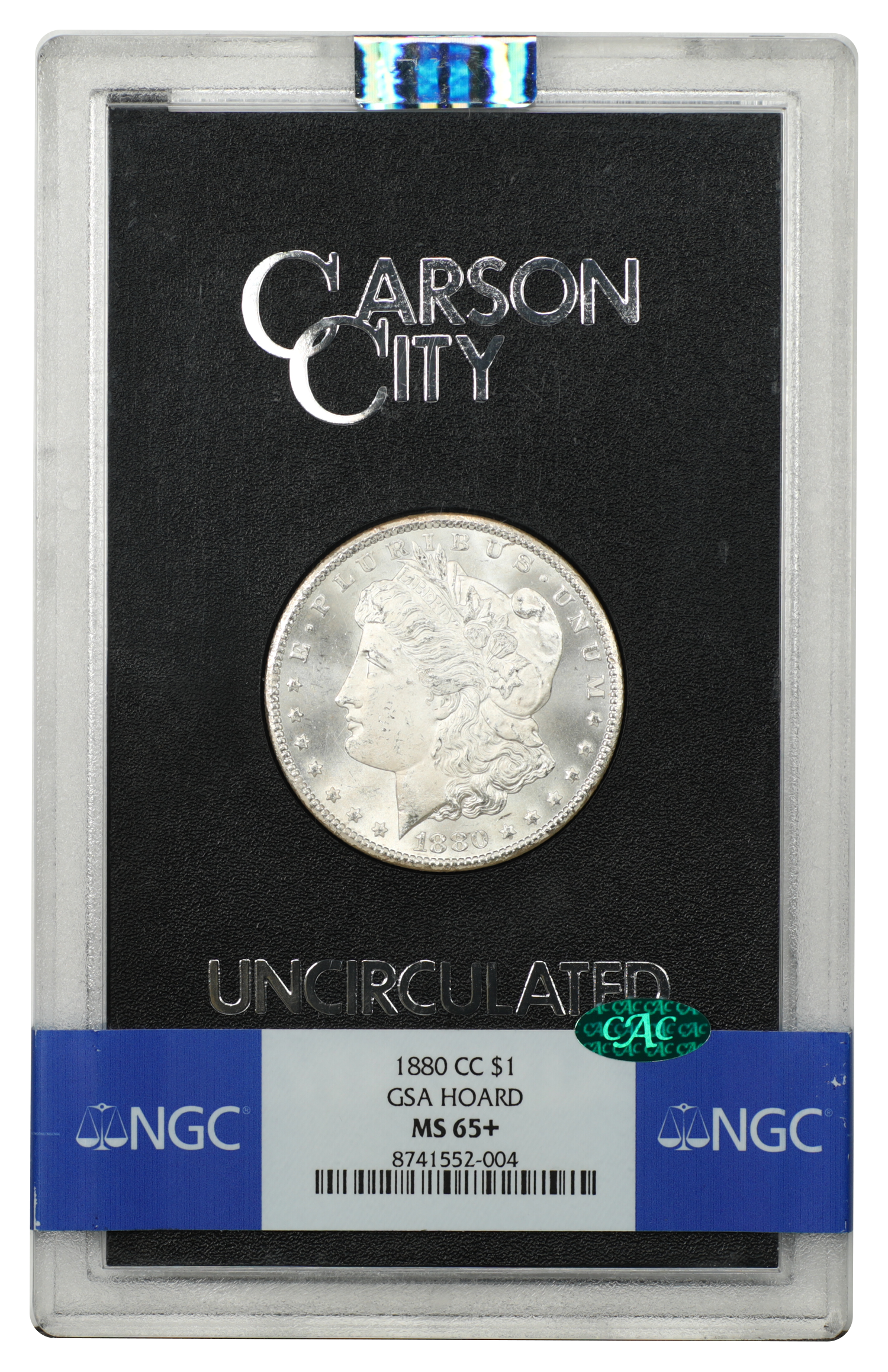 GSA: 1880-CC $1 NGC/CAC MS65+
