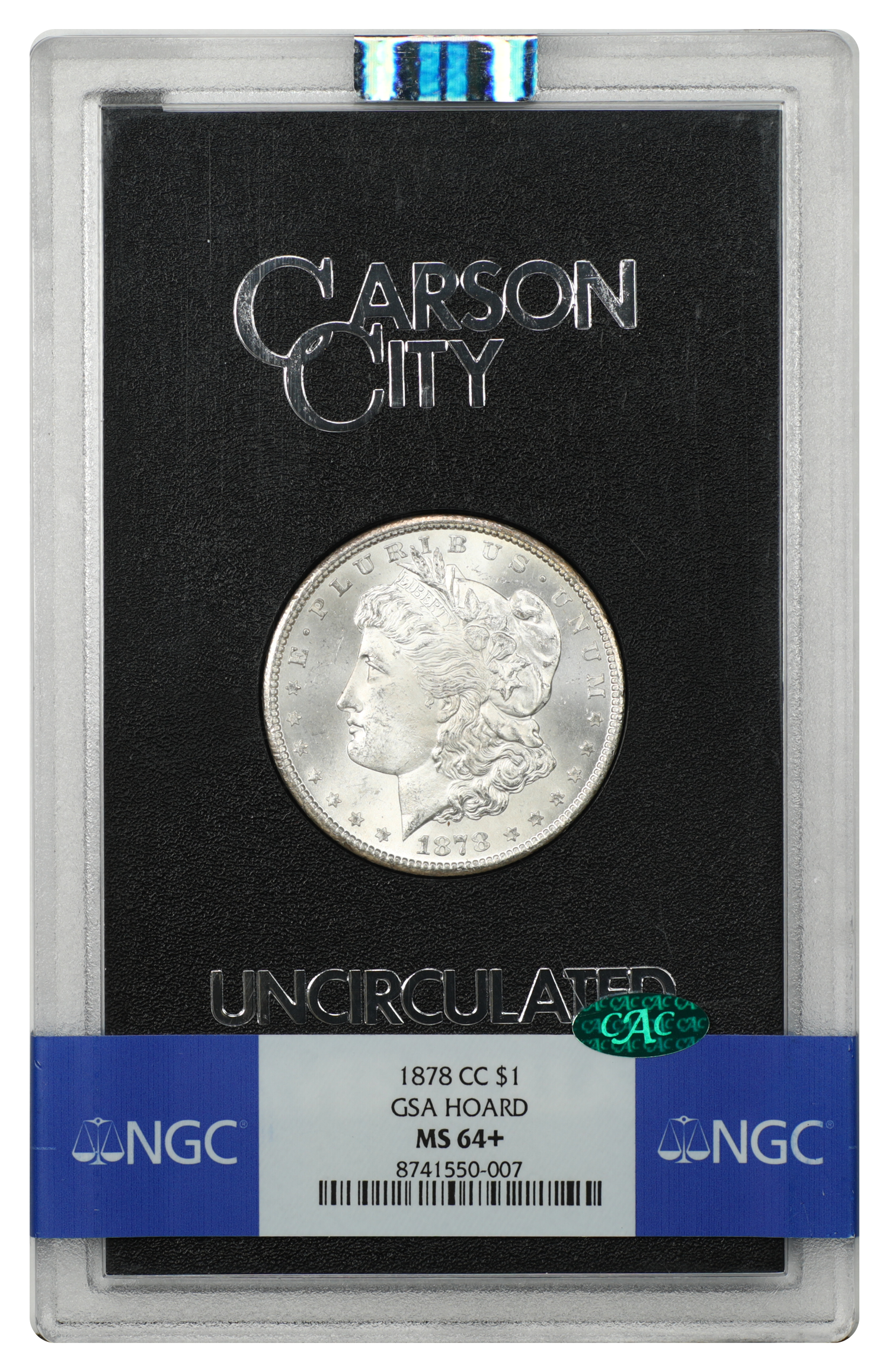 GSA: 1878-CC $1 NGC/CAC MS64+
