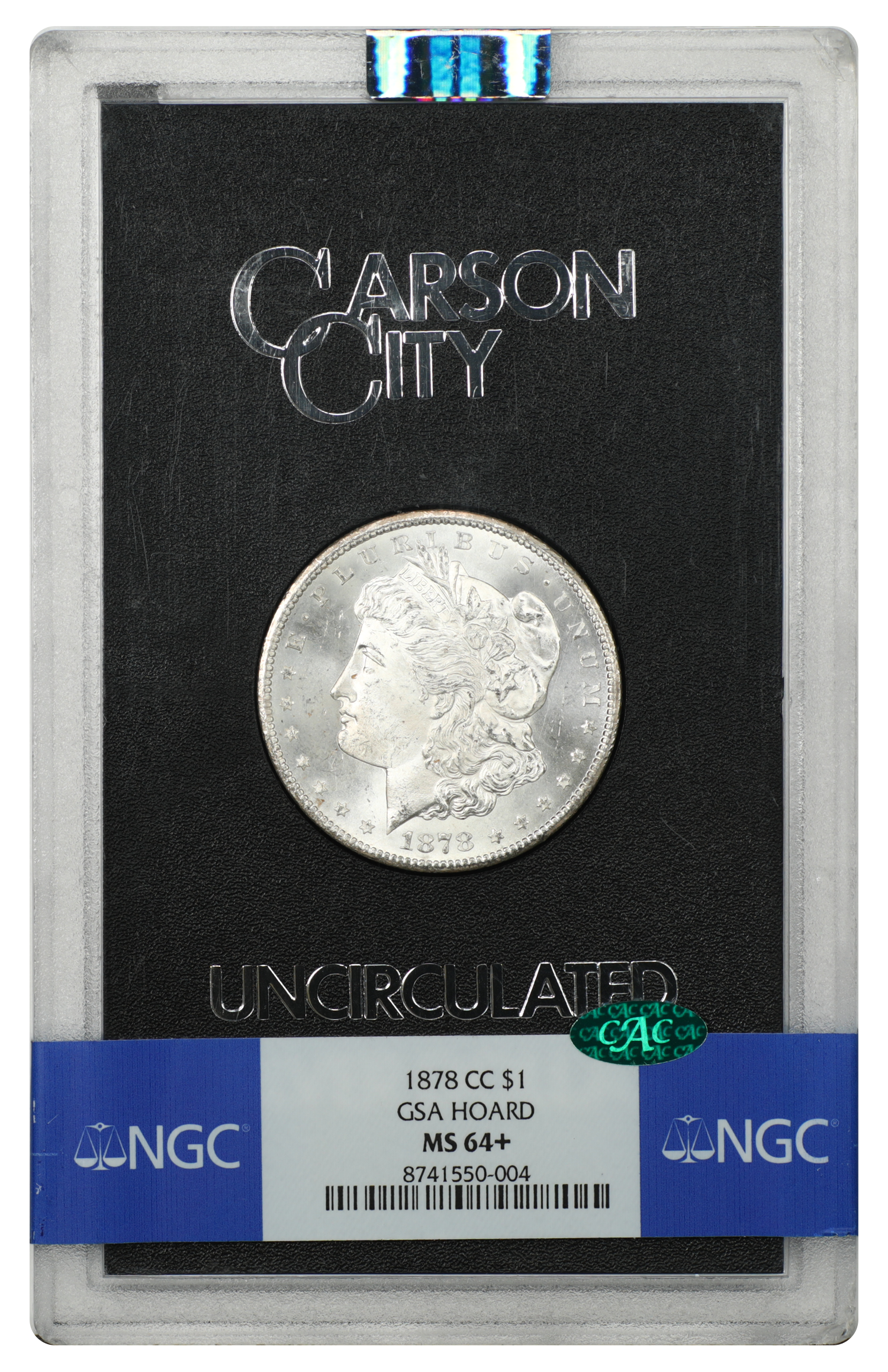 GSA: 1878-CC $1 NGC/CAC MS64+