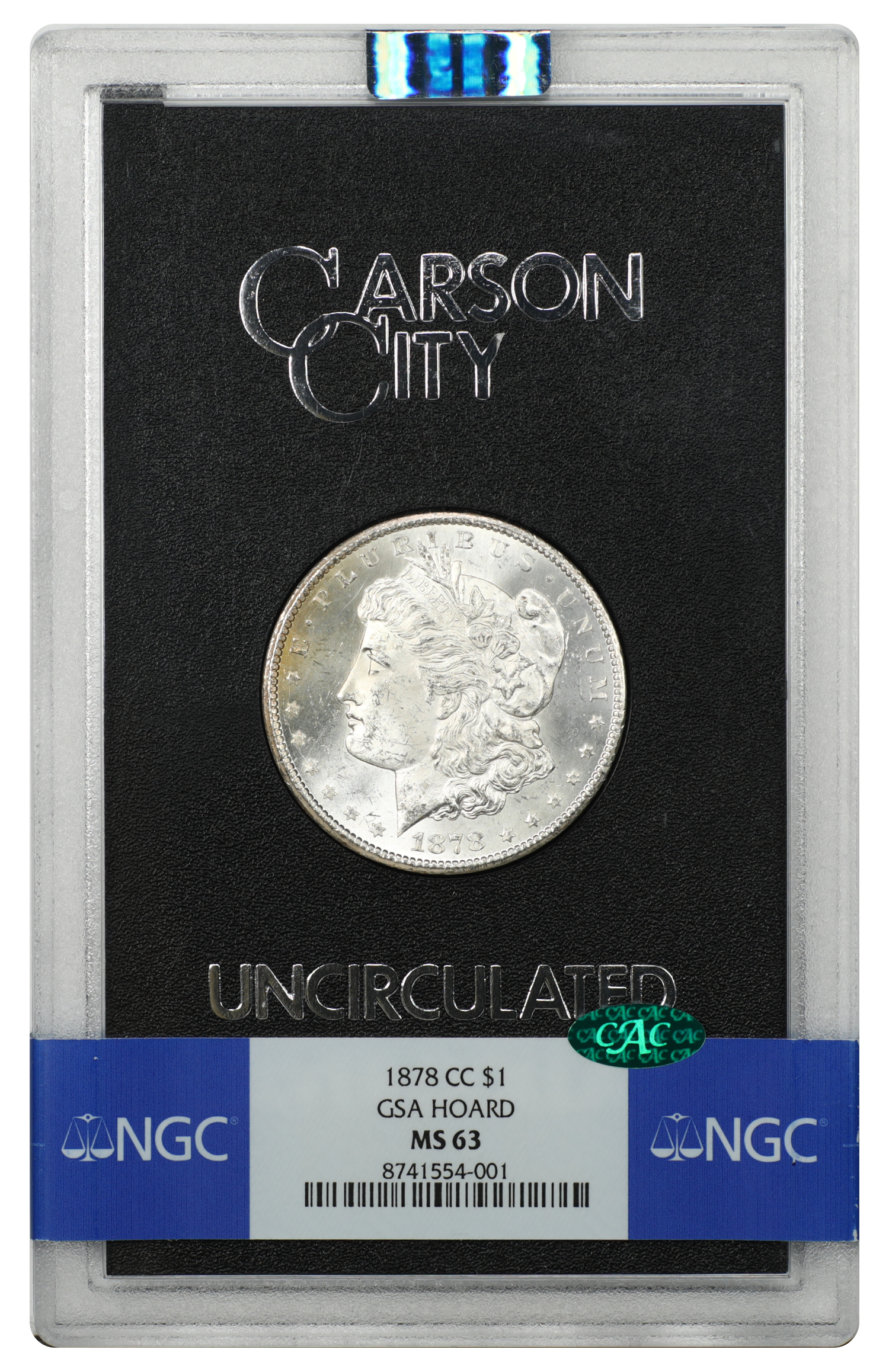 GSA: 1878-CC $1 NGC/CAC MS63