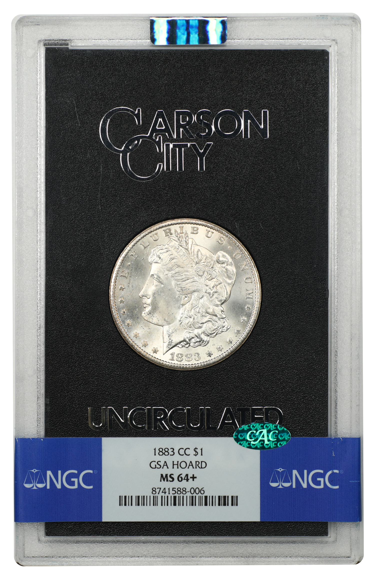 GSA: 1883-CC $1 NGC/CAC MS64+