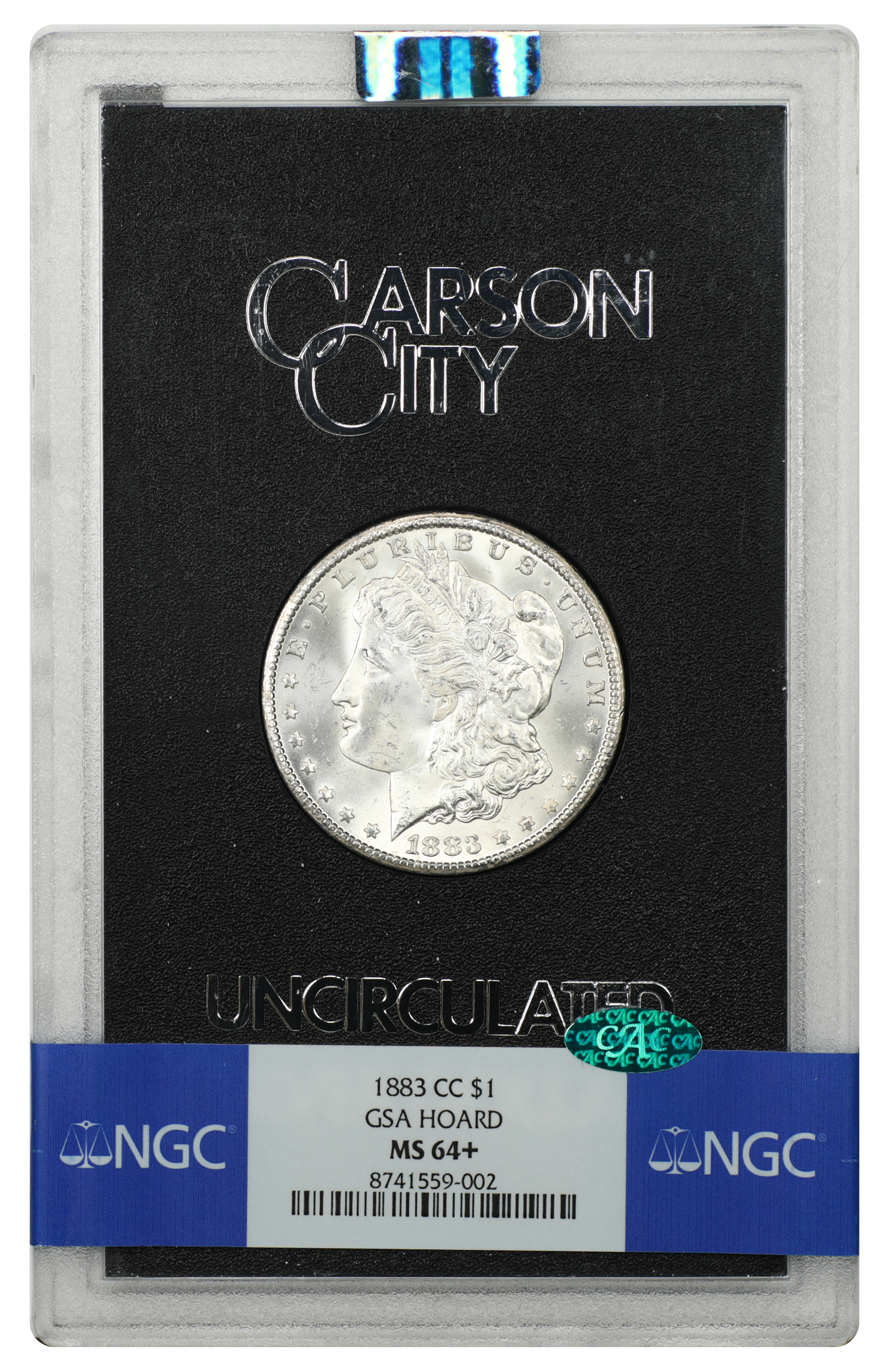 GSA: 1883-CC $1 NGC/CAC MS64+