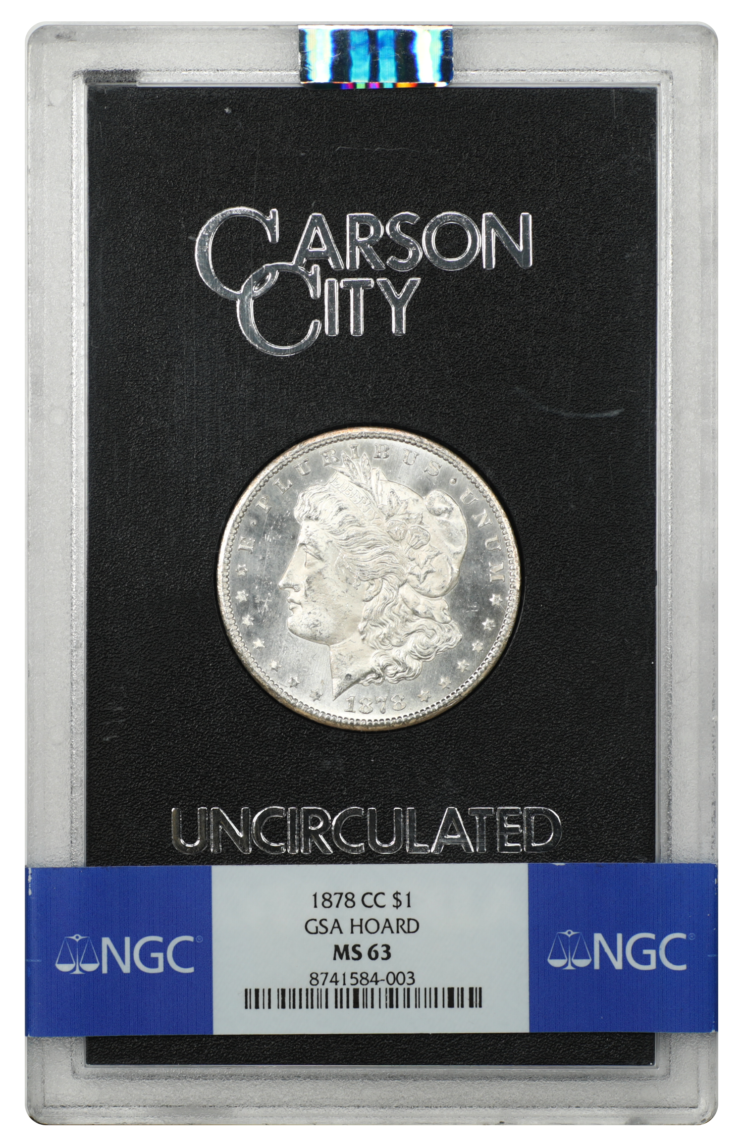 GSA: 1878-CC $1 NGC MS63