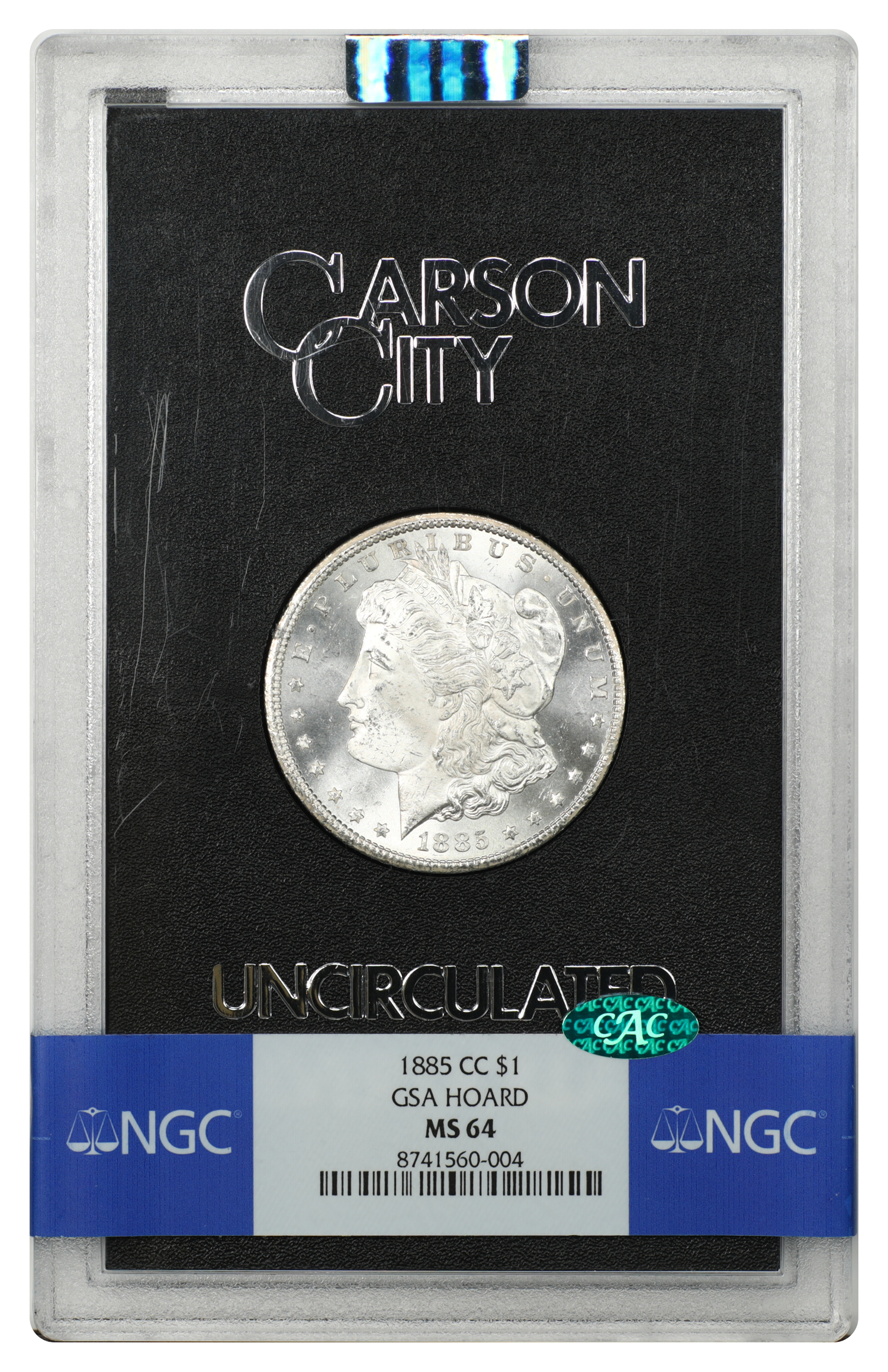 GSA: 1885-CC $1 NGC/CAC MS64