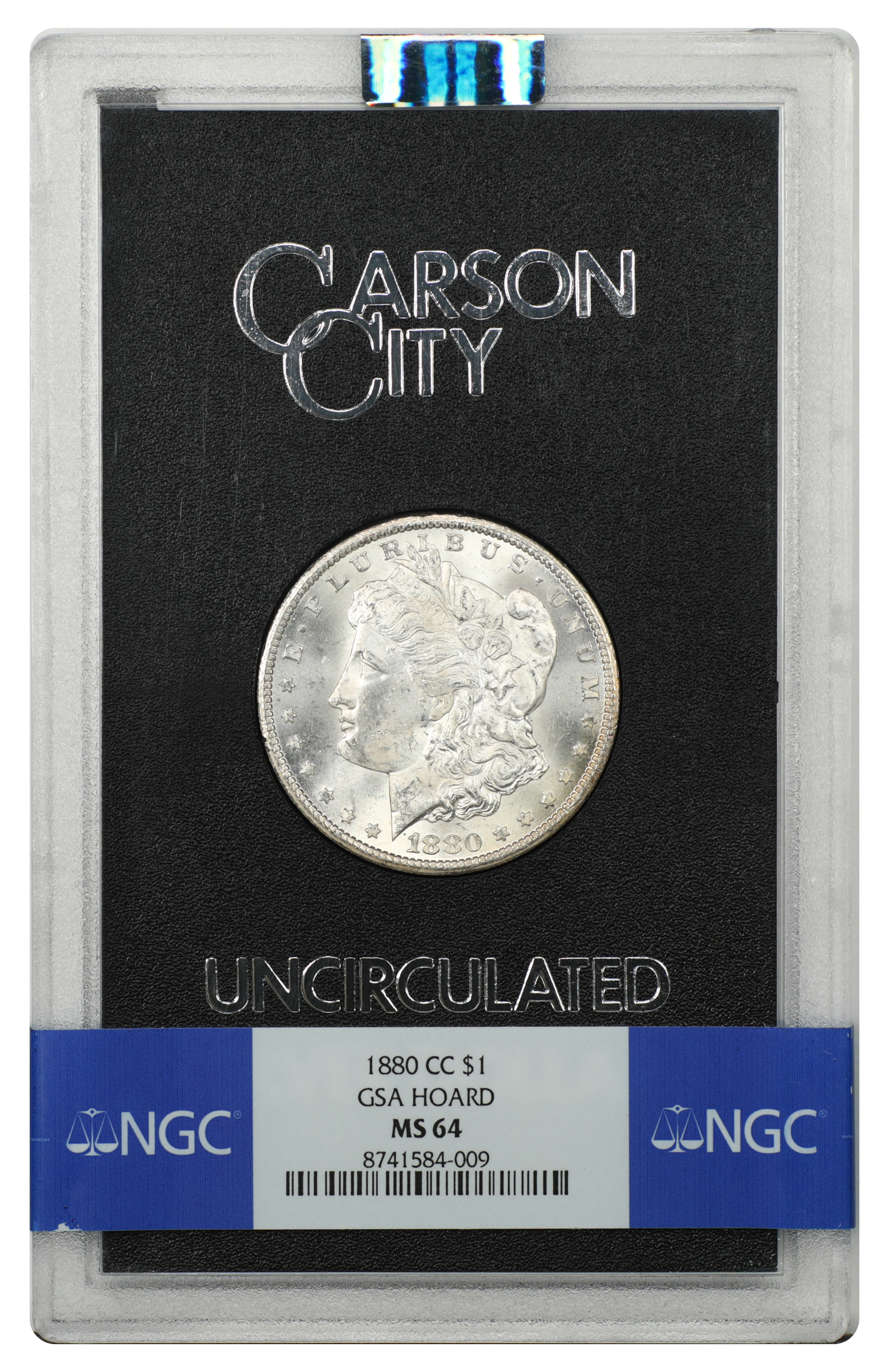 GSA: 1880-CC $1 NGC MS64
