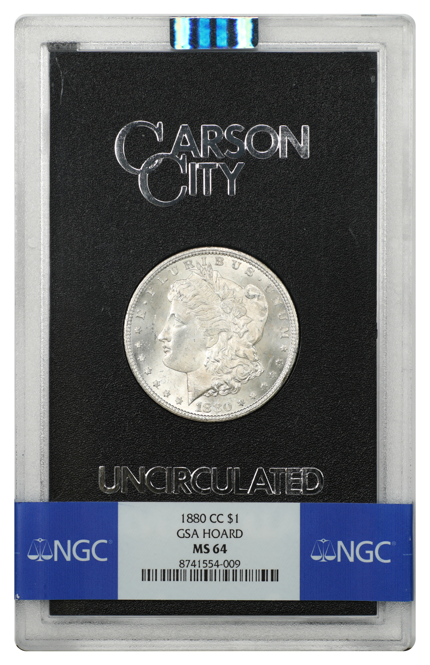 GSA: 1880-CC $1 NGC MS64