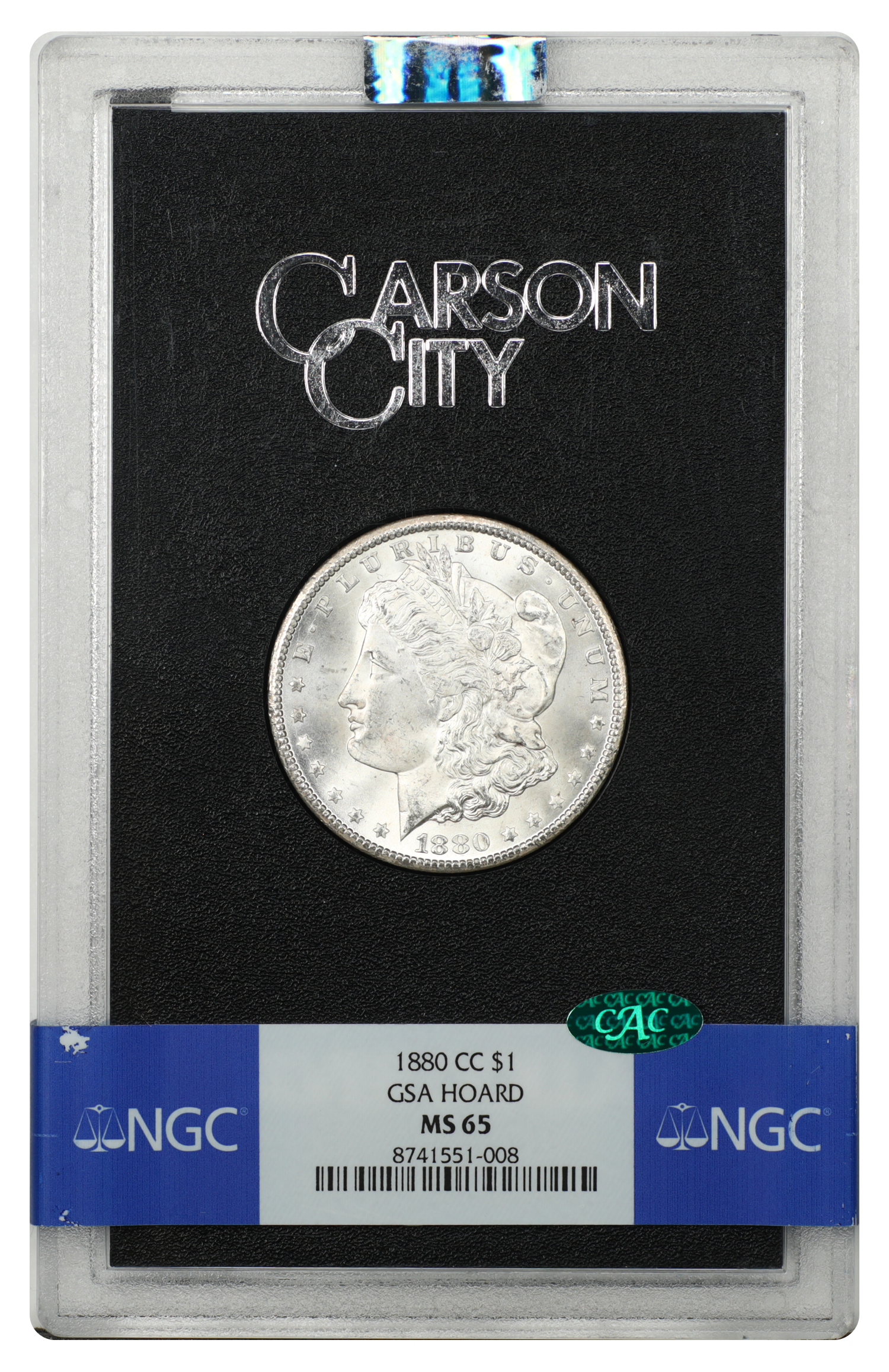 GSA: 1880-CC $1 NGC/CAC MS65