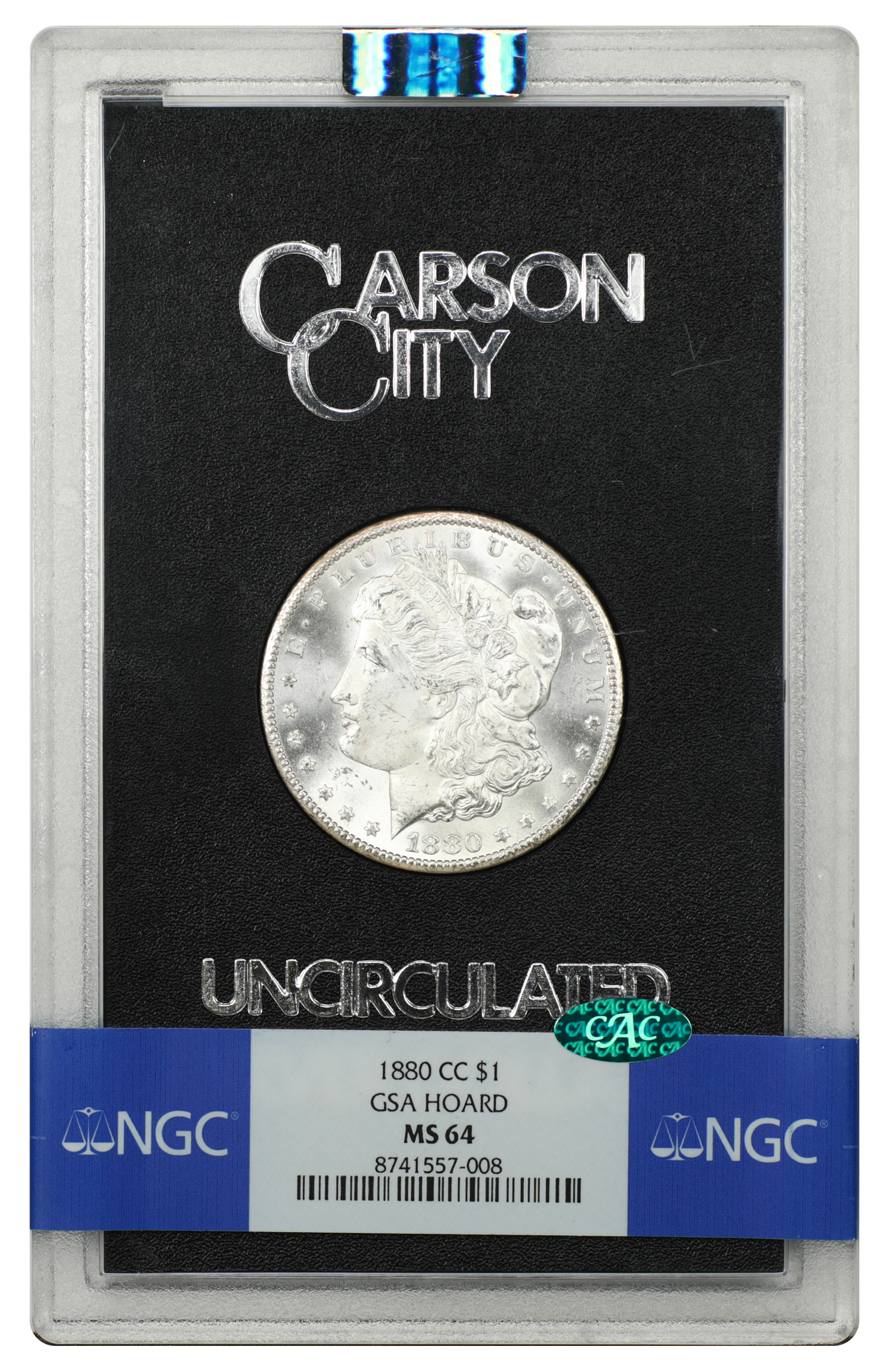 GSA: 1880-CC $1 NGC/CAC MS64