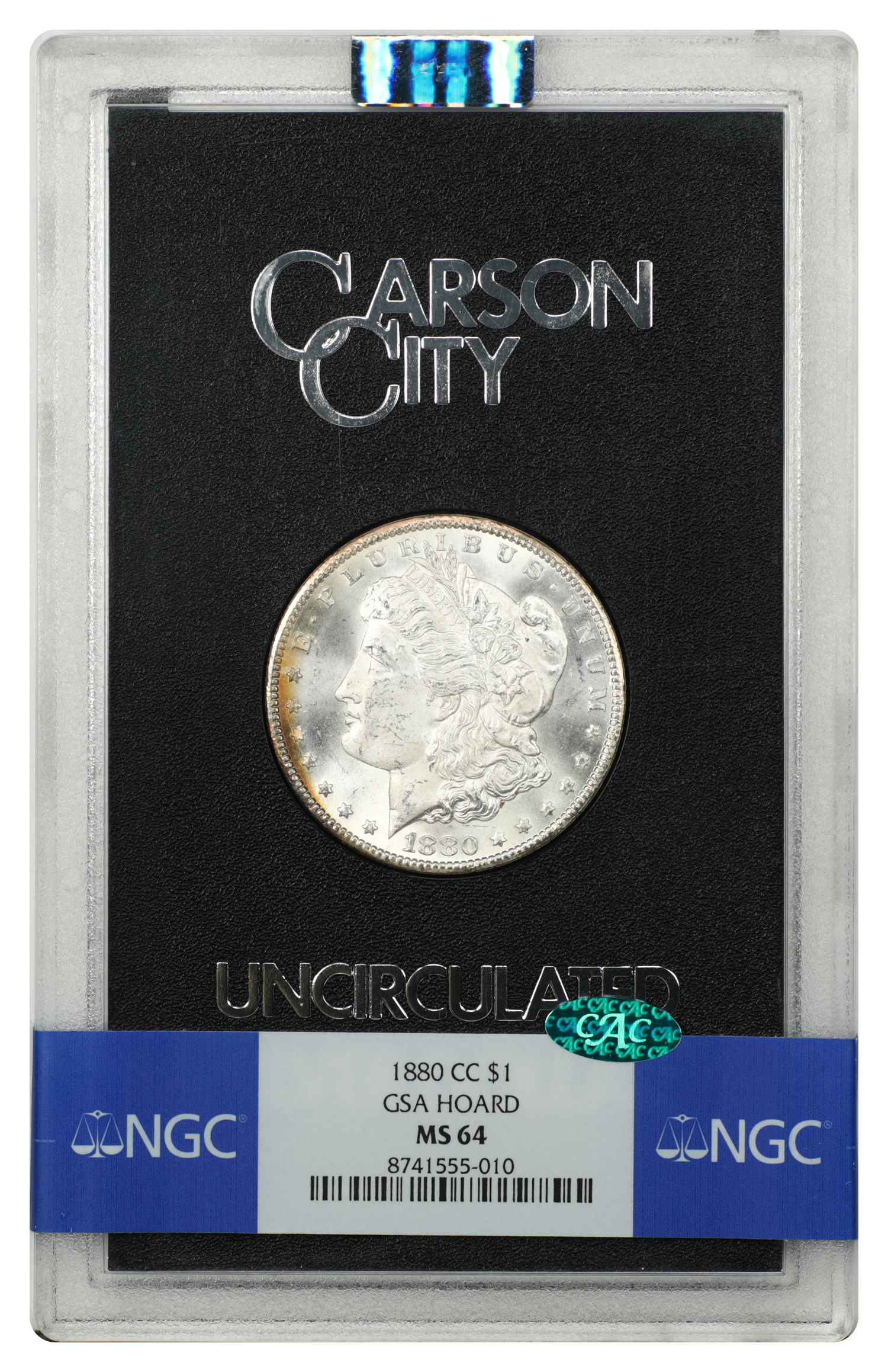 GSA: 1880-CC $1 NGC/CAC MS64