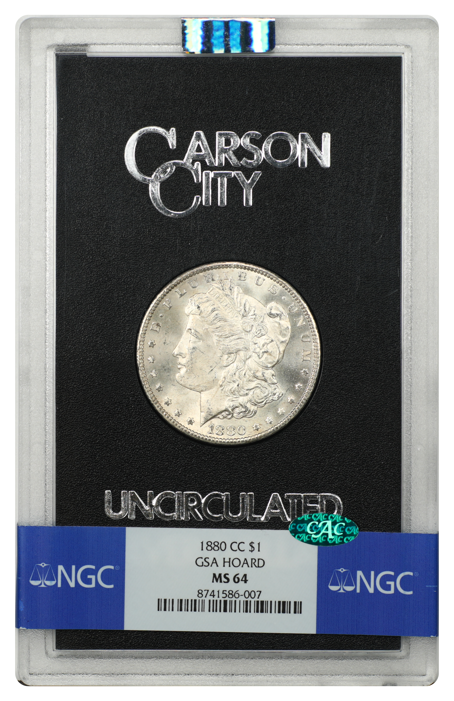 GSA: 1880-CC $1 NGC/CAC MS64