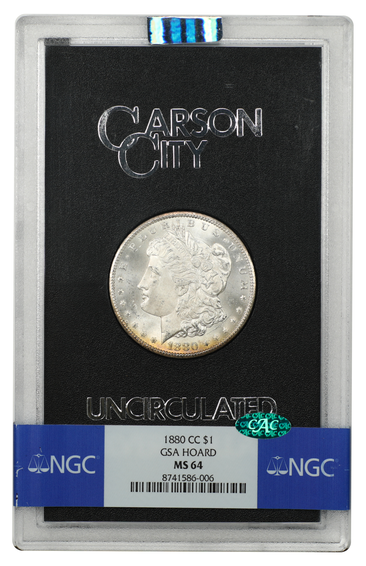 GSA: 1880-CC $1 NGC/CAC MS64