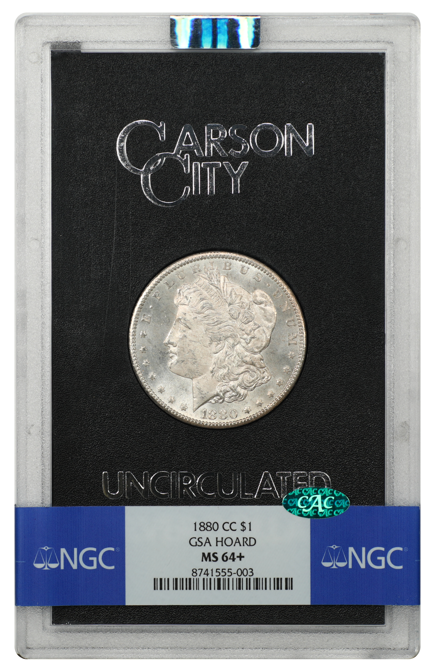 GSA: 1880-CC $1 NGC/CAC MS64+