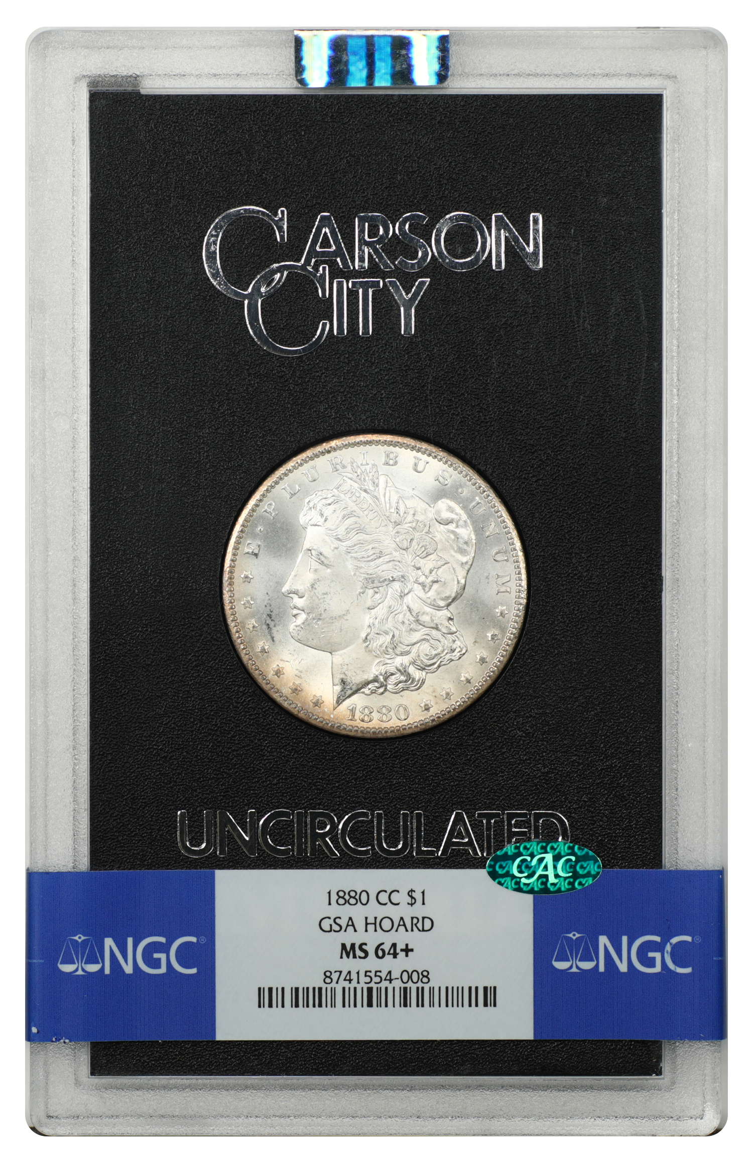 GSA: 1880-CC $1 NGC/CAC MS64+