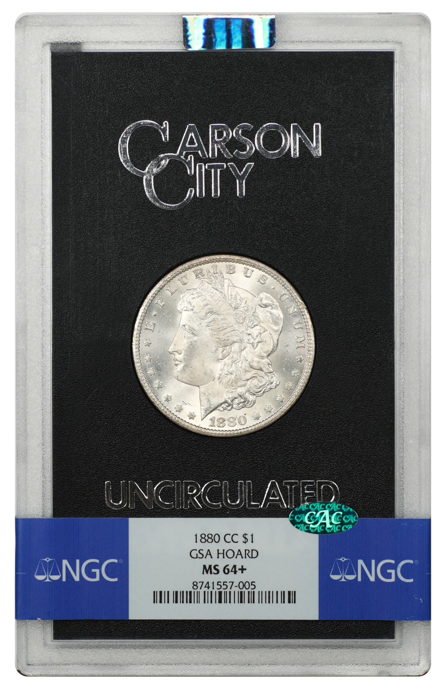 GSA: 1880-CC $1 NGC/CAC MS64+