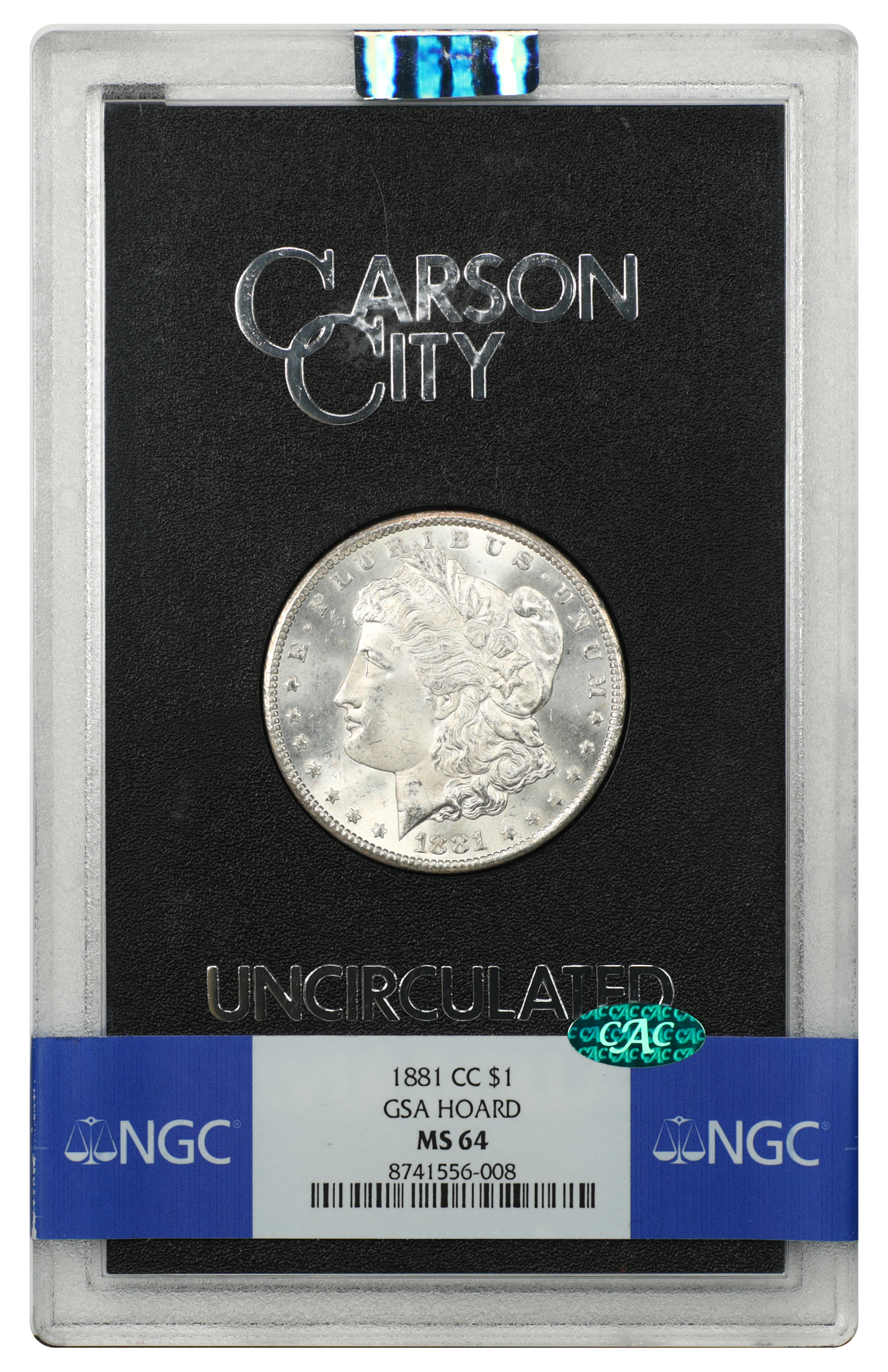 GSA: 1881-CC $1 NGC/CAC MS64