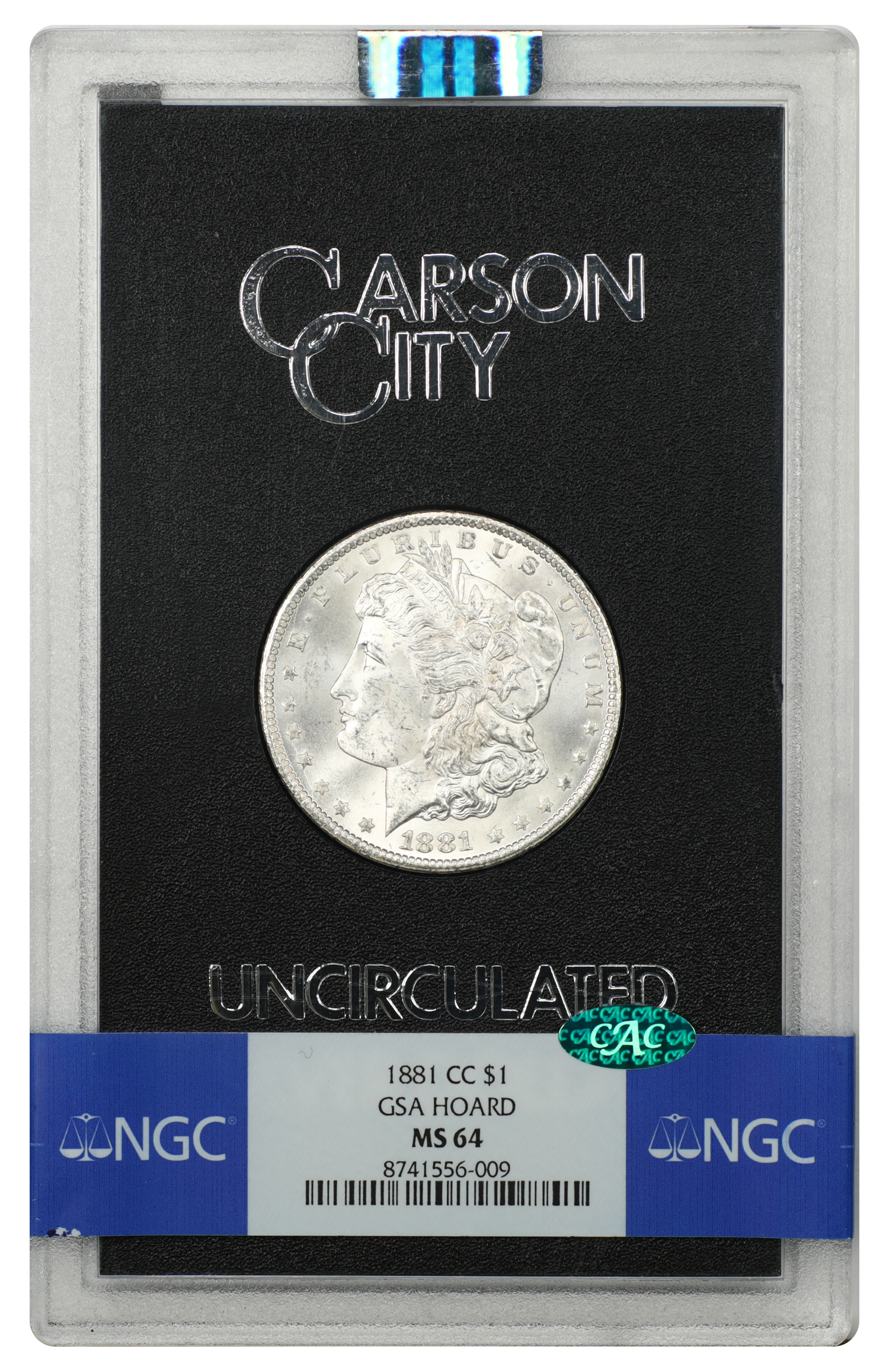 GSA: 1881-CC $1 NGC/CAC MS64