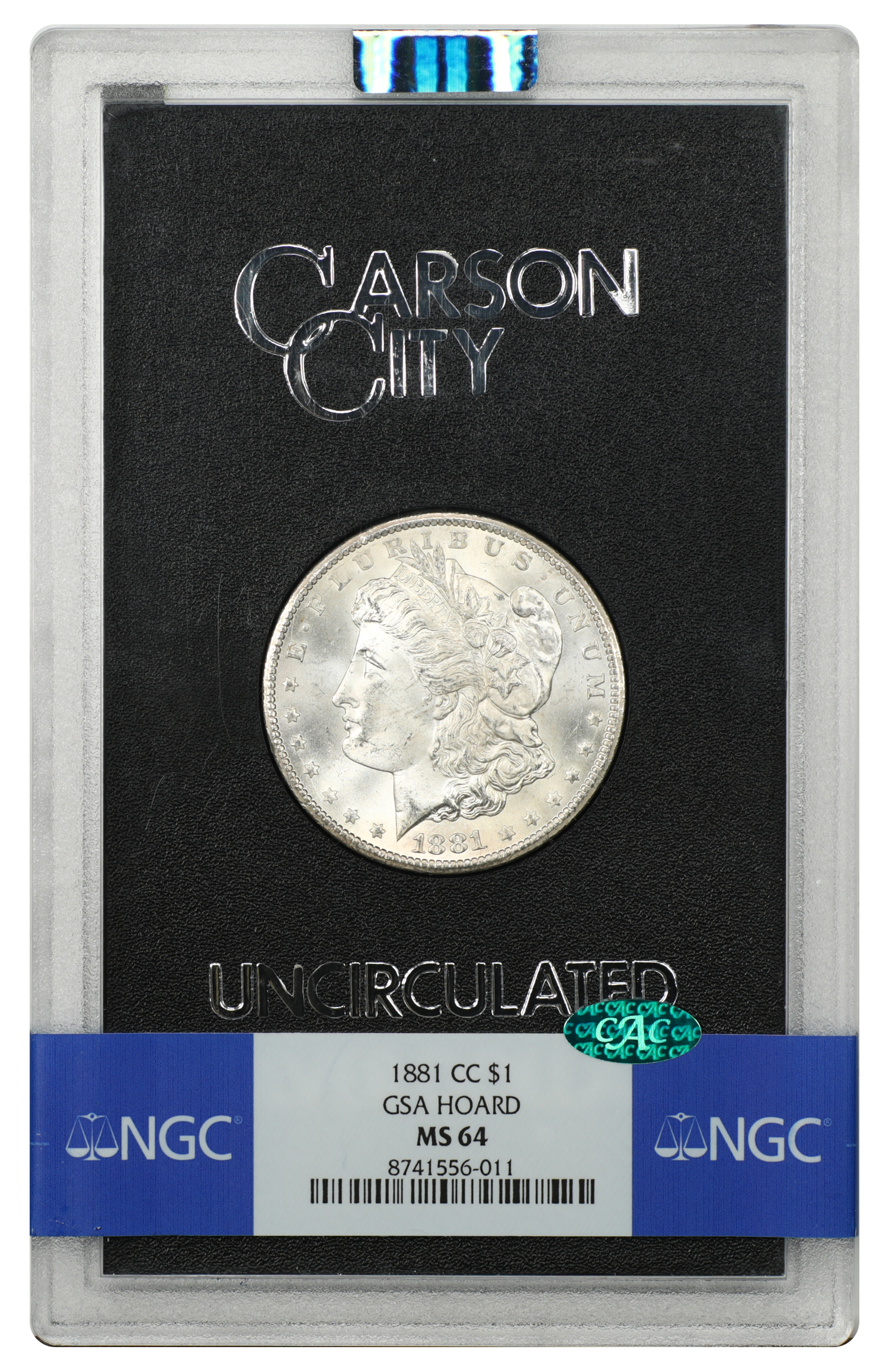 GSA: 1881-CC $1 NGC/CAC MS64