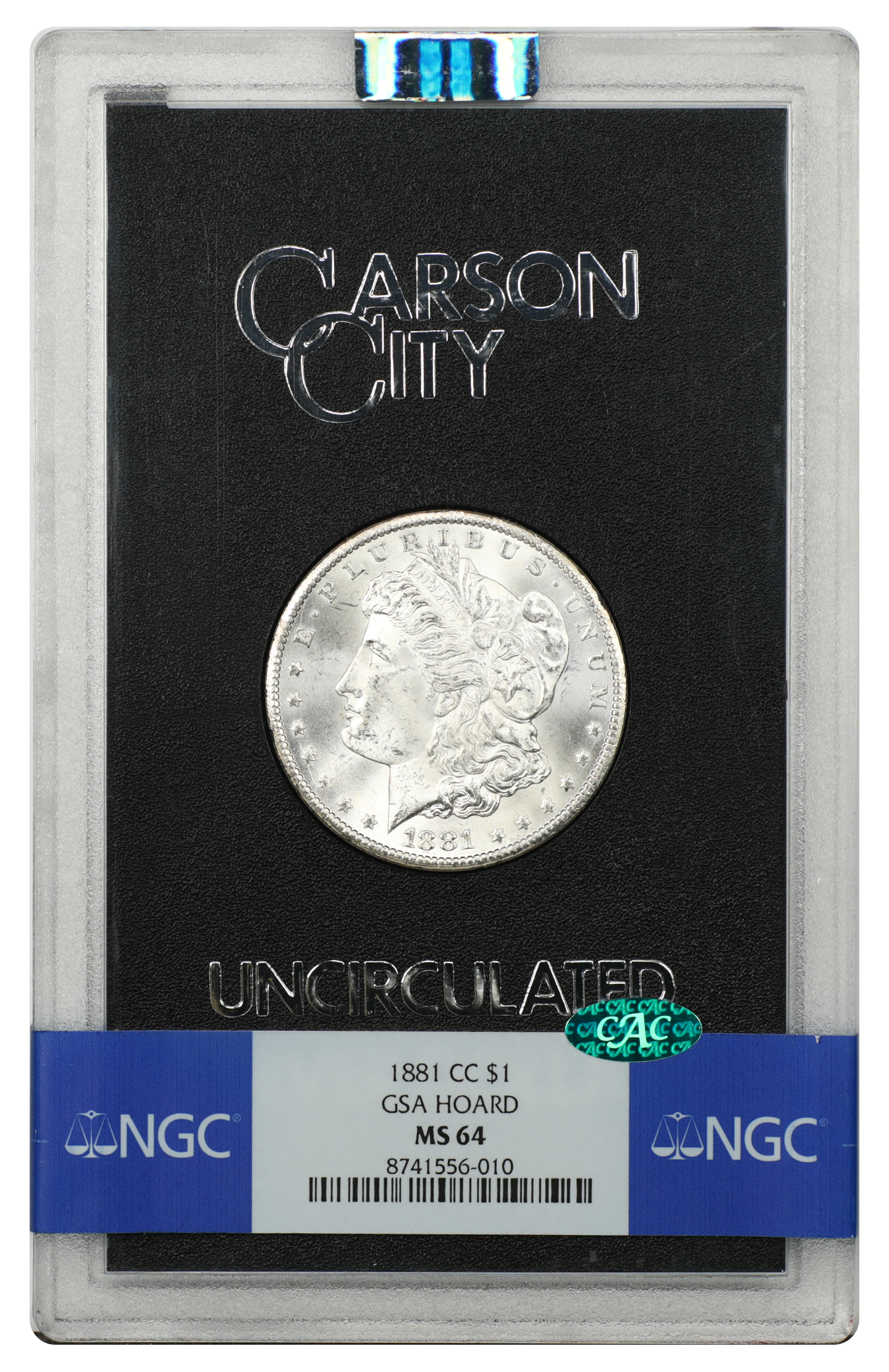 GSA: 1881-CC $1 NGC/CAC MS64