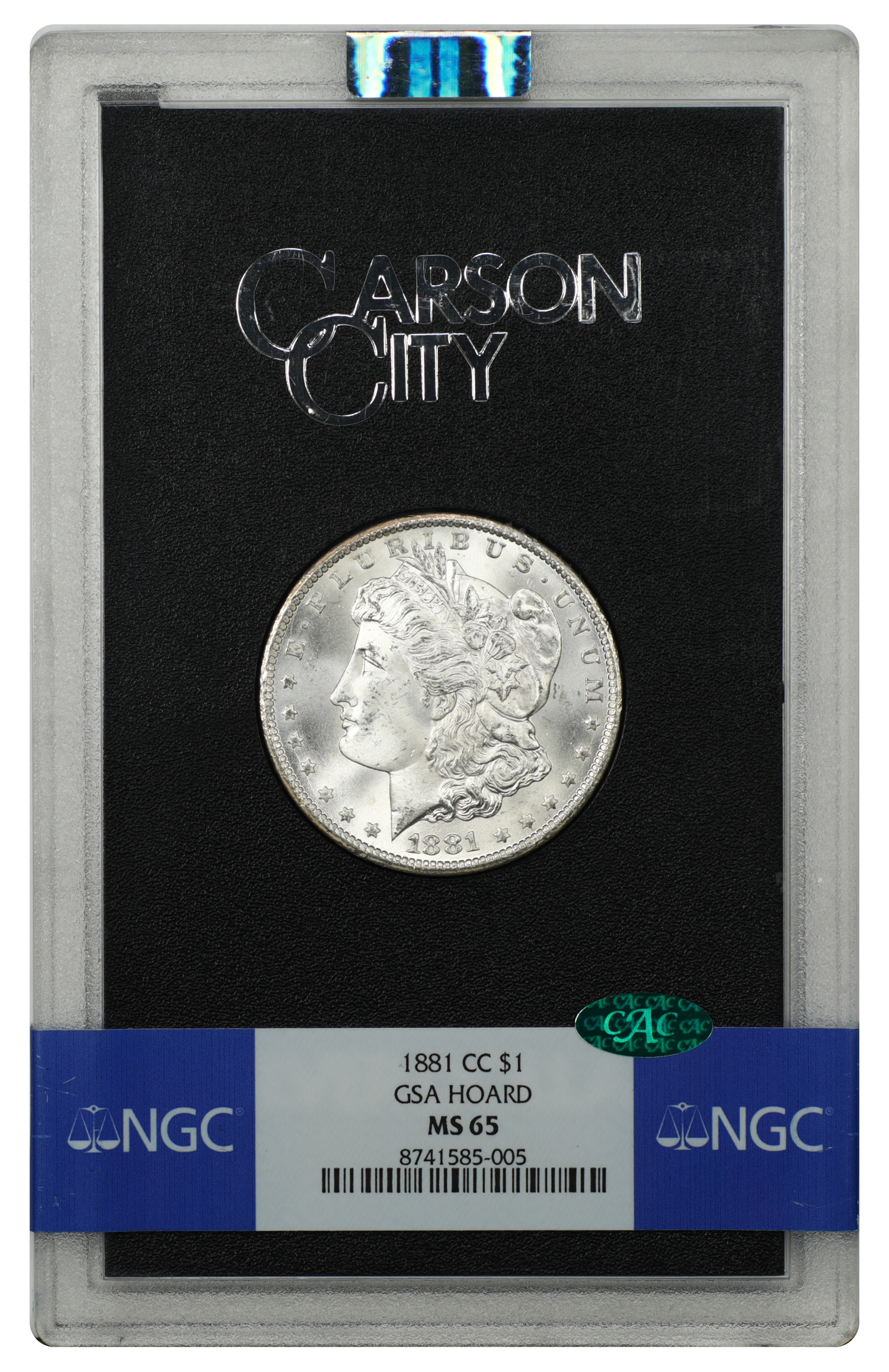 GSA: 1881-CC $1 NGC/CAC MS65