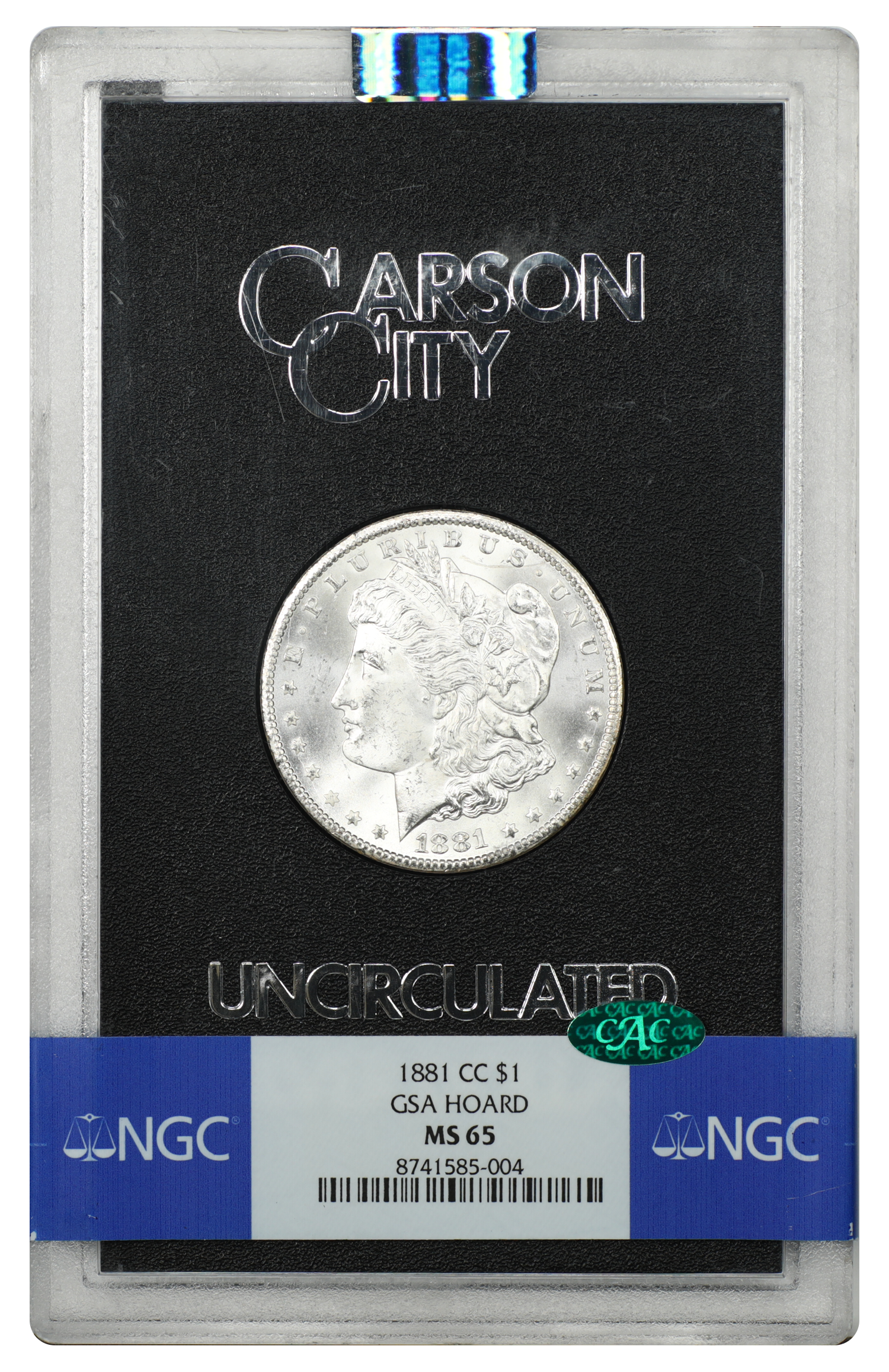 GSA: 1881-CC $1 NGC/CAC MS65