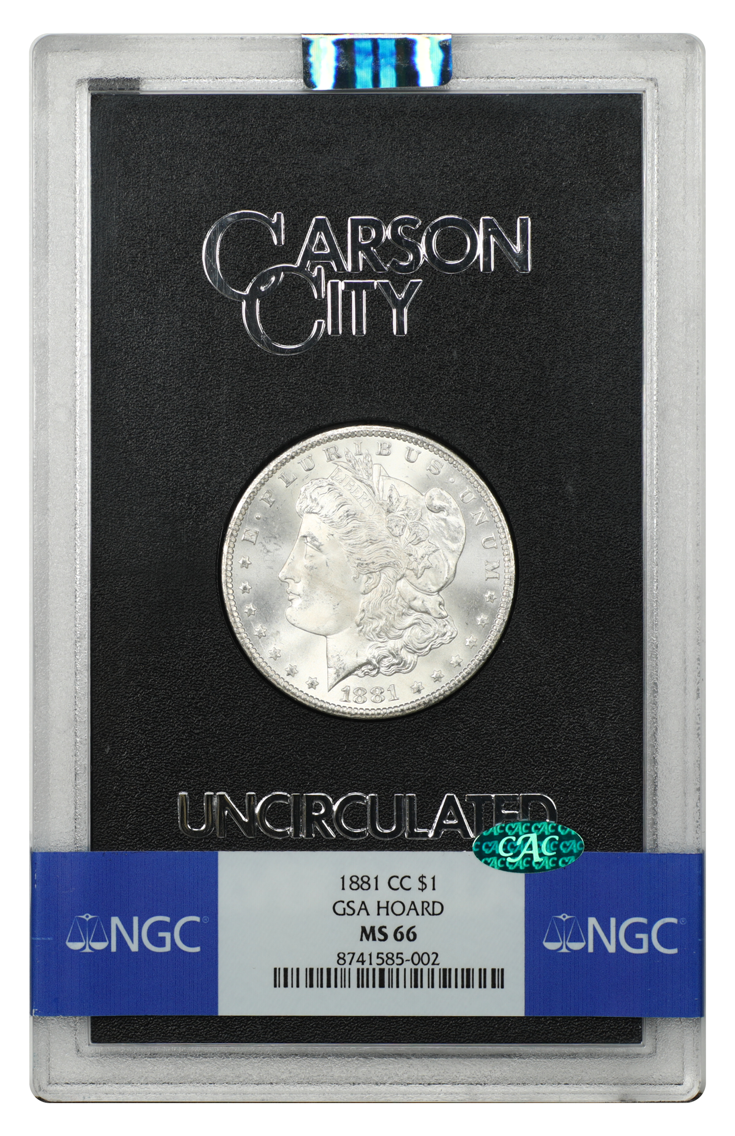 GSA: 1881-CC $1 NGC/CAC MS66