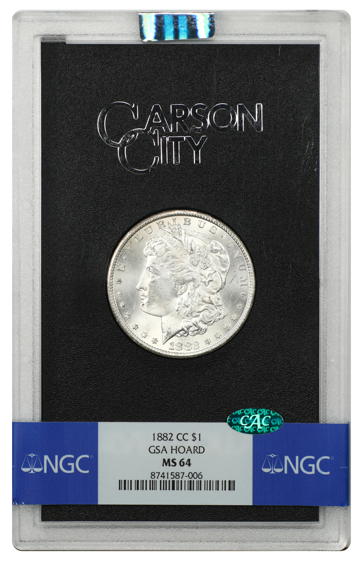 GSA: 1882-CC $1 NGC/CAC MS64
